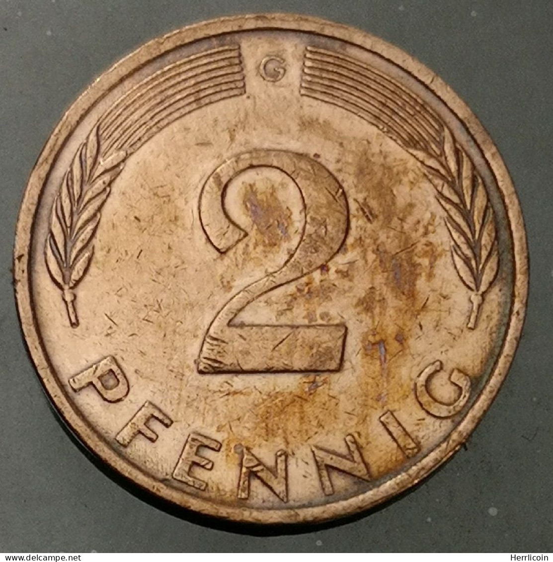 Monnaie Allemagne - 1971 G - 2 Pfennig Acier Plaqué Bronze - 2 Pfennig