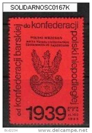 POLAND SOLIDARNOSC KPN 1989 - 1939 POLISH SEPTEMBER RED PROOF (SOLID0167K/0464C) - Solidarnosc Labels