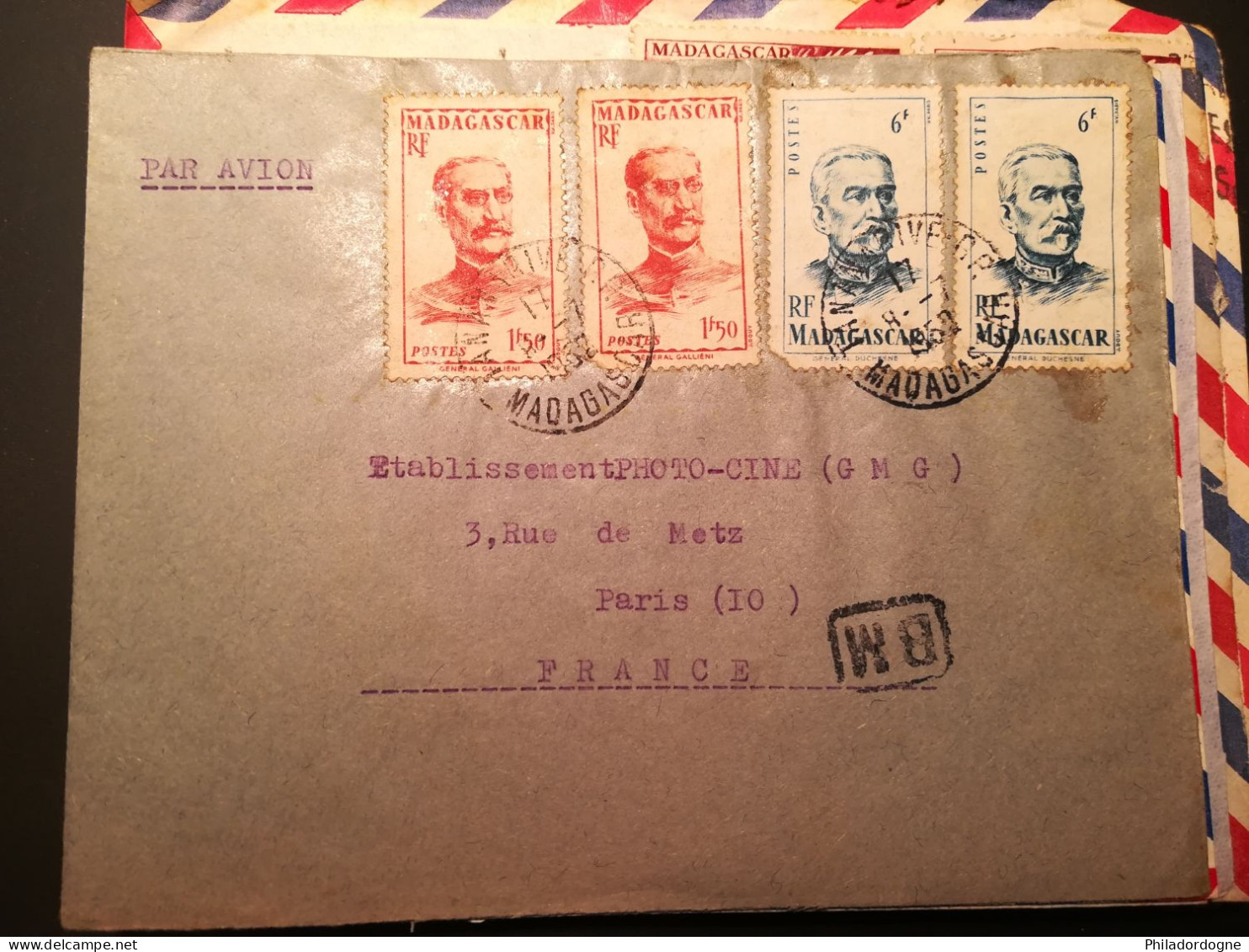 Madagascar - Lot De 48 Enveloppes à Trier (poids 89 Grammes) (Lot2) - Briefe U. Dokumente