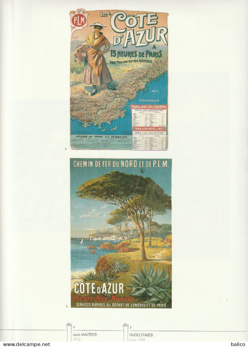 Pages Du Livre "AFFICHES D'AZUR" Alpes Maritimes  ( Recto Verso, Pages 23/24 ) Côte D'Azur - Afiches