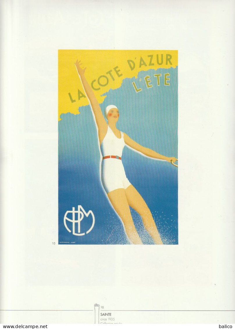 Pages Du Livre "AFFICHES D'AZUR" Alpes Maritimes  ( Recto Verso, Pages 25/26 ) Côte D'Azur - Afiches