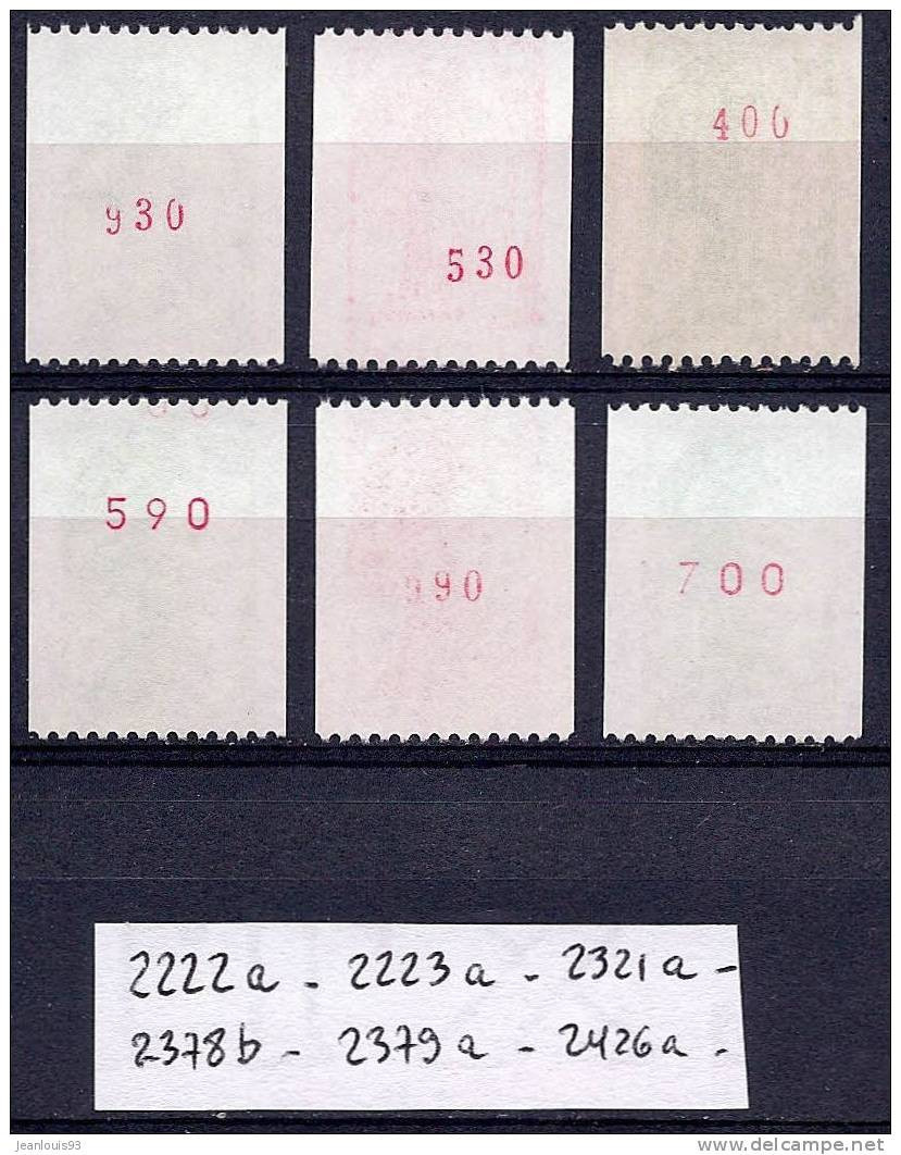 FRANCE  - LIBERTE GANDON - 6 TIMBRES ROULETTES - NEUFS** LUXE MNH - Rollo De Sellos