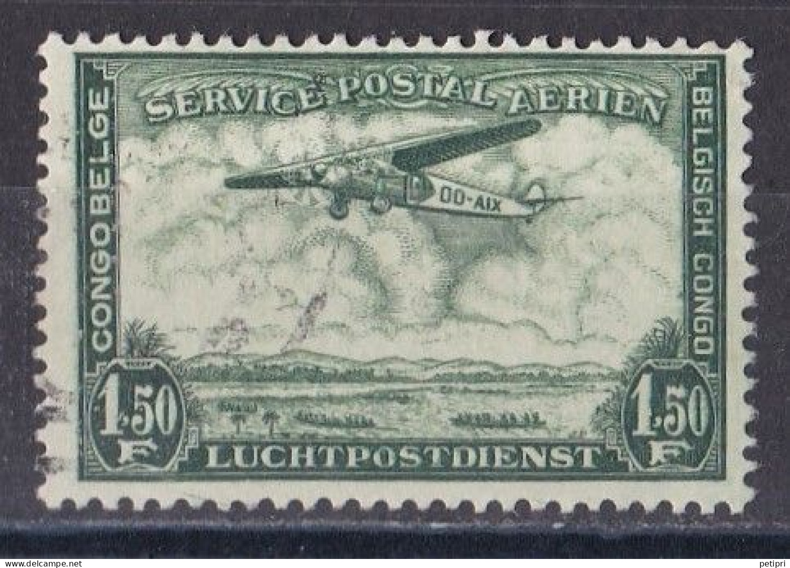 Congo Belge Poste Aérienne N° 9  Oblitéré - Usados