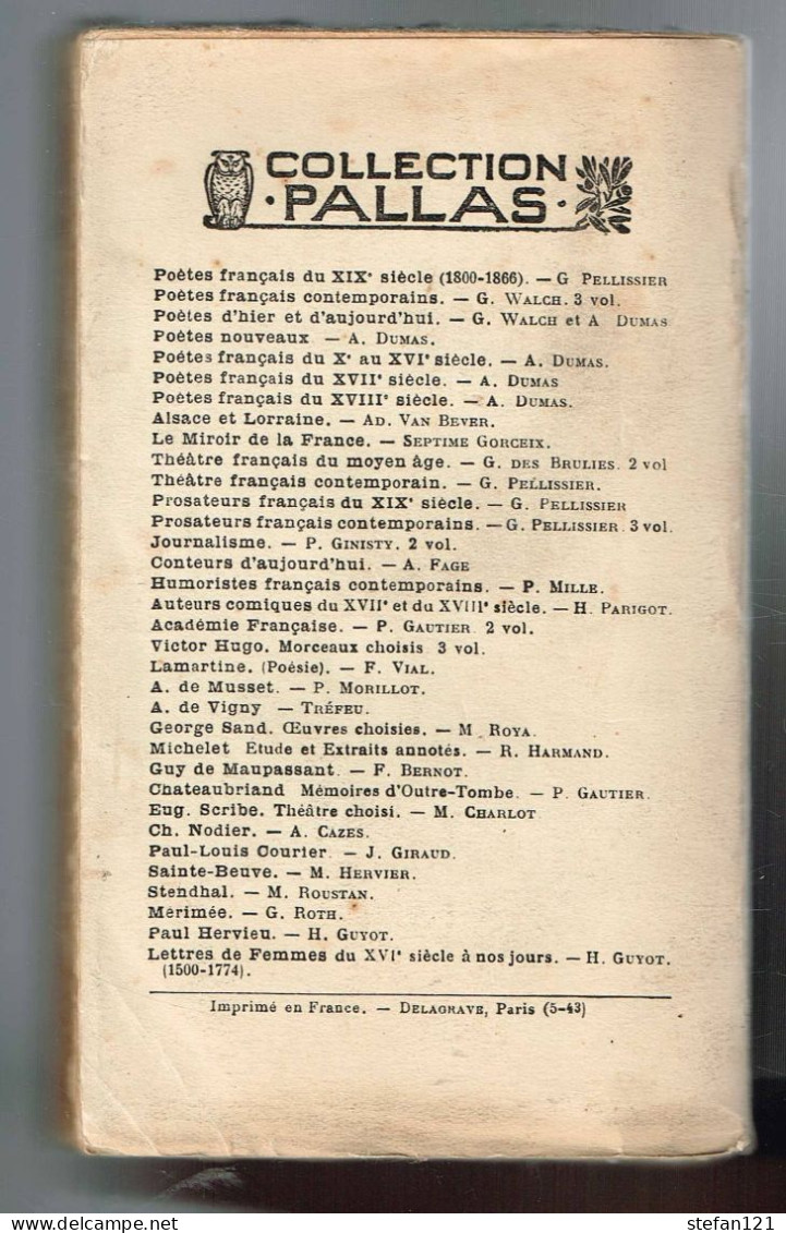 Morceaux Choisis De Victor Hugo - 1943 - 504 Pages 16,5 X 9,8 Cm - Autores Franceses