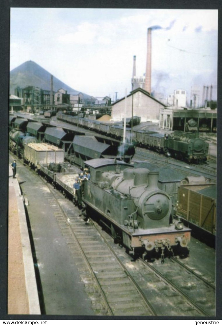 Carte-Photo Moderne "Manoeuvres De Trains Aux Mines De Hénin-Liétard - Années 50 - Hénin-Beaumont" - Henin-Beaumont
