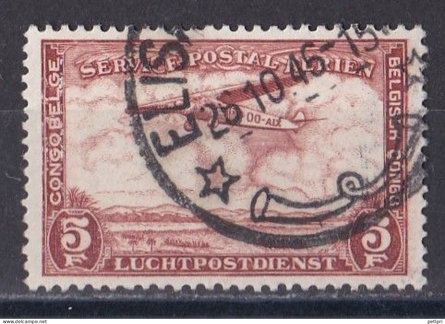 Congo Belge Poste Aérienne N° 12  Oblitéré - Usados