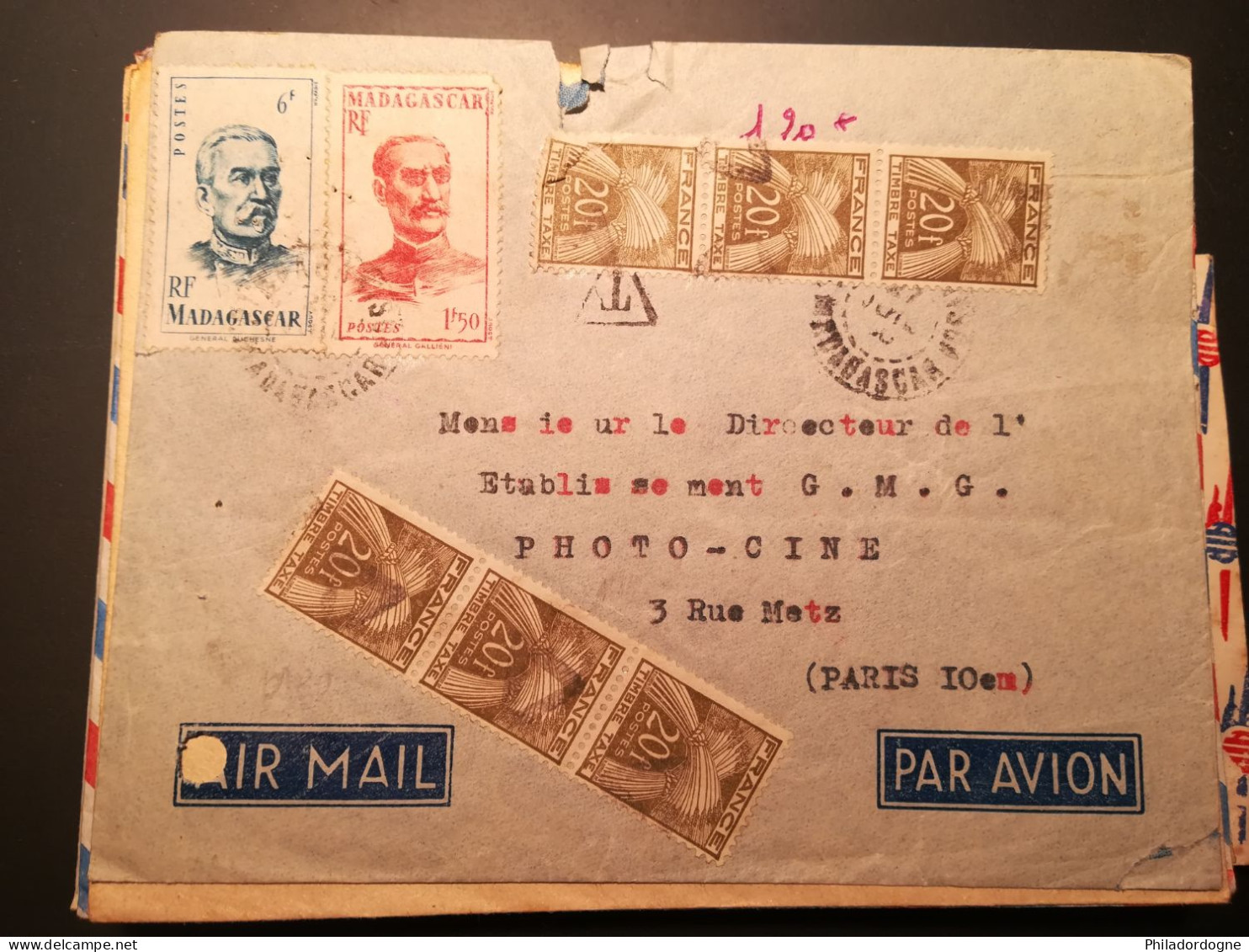 Madagascar - Lot De 48 Enveloppes à Trier (poids 103 Grammes) (Lot3) - Brieven En Documenten