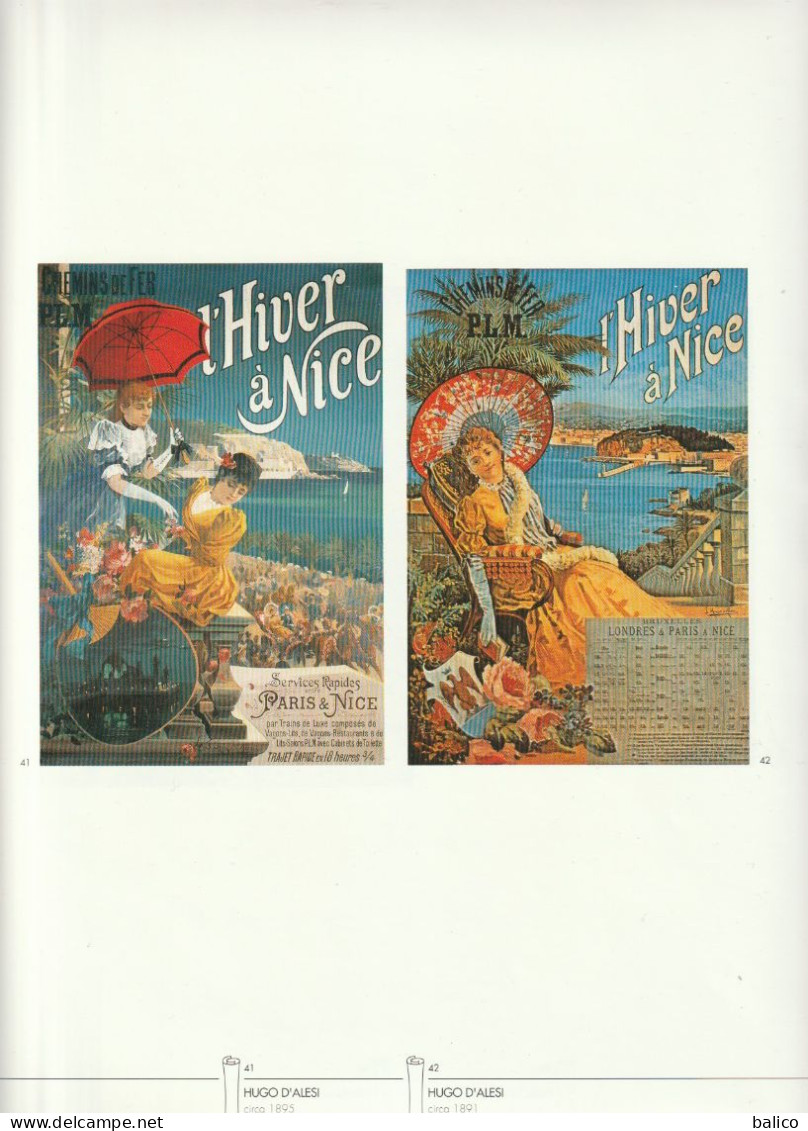 Pages Du Livre "AFFICHES D'AZUR" Alpes Maritimes  ( Recto Verso, Pages 47/48) L'Hiver à NICE - Afiches