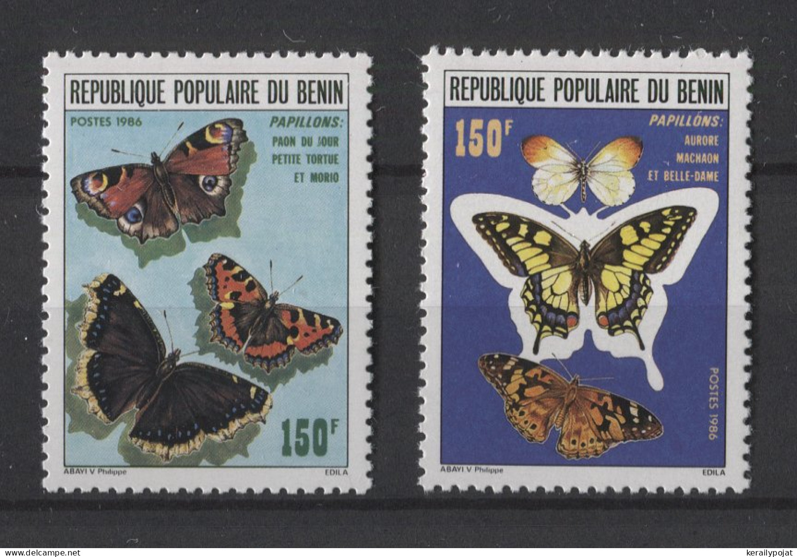 Benin - 1986 Butterflies MNH__(TH-24796) - Benin – Dahomey (1960-...)