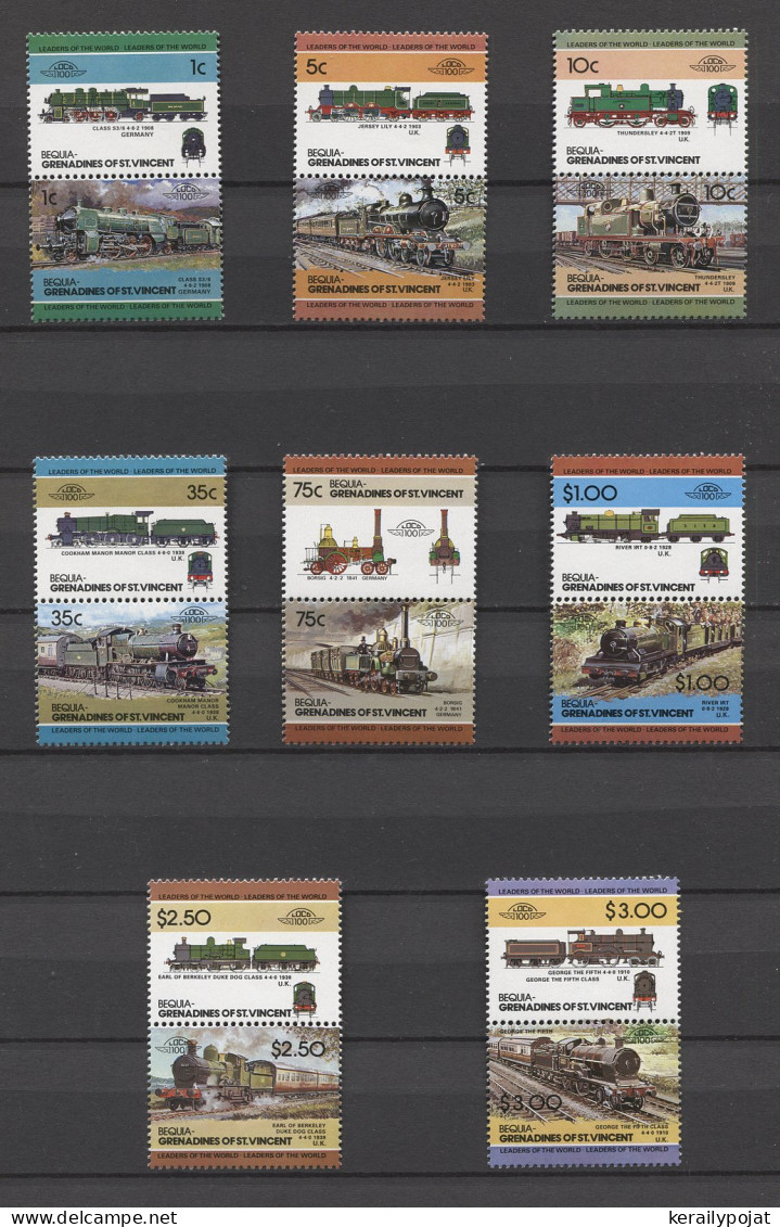 Bequia - 1984 Locomotives (II) MNH__(TH-23589) - St.Vincent Y Las Granadinas