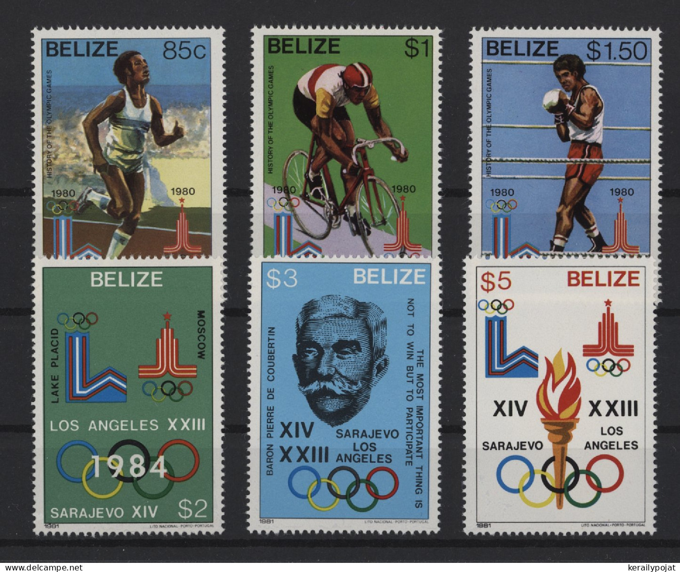 Belize - 1981 History Of The Olympic Games MNH__(TH-24567) - Belize (1973-...)