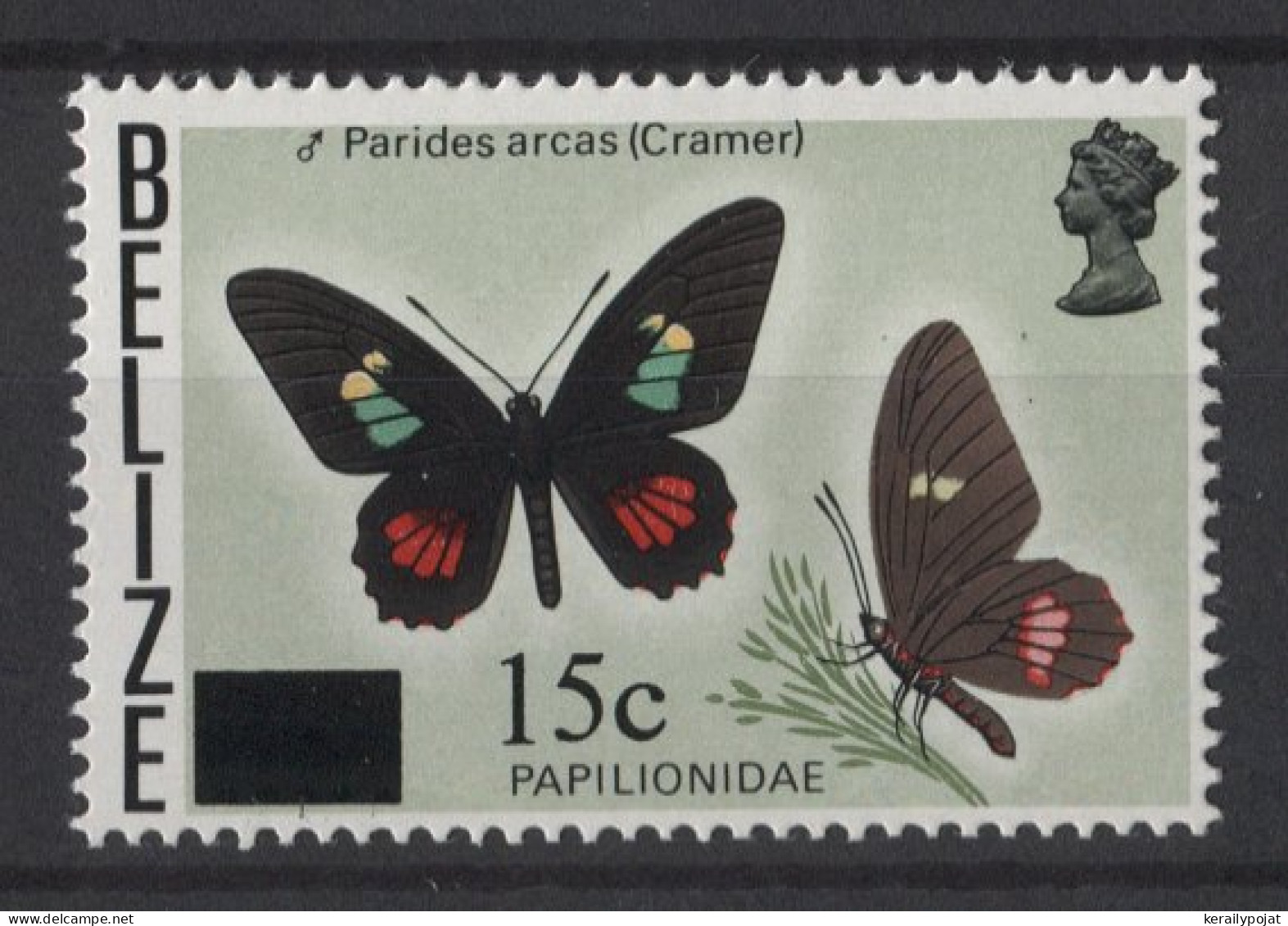 Belize - 1979 Butterflies 15c Overprint MNH__(TH-24790) - Belize (1973-...)