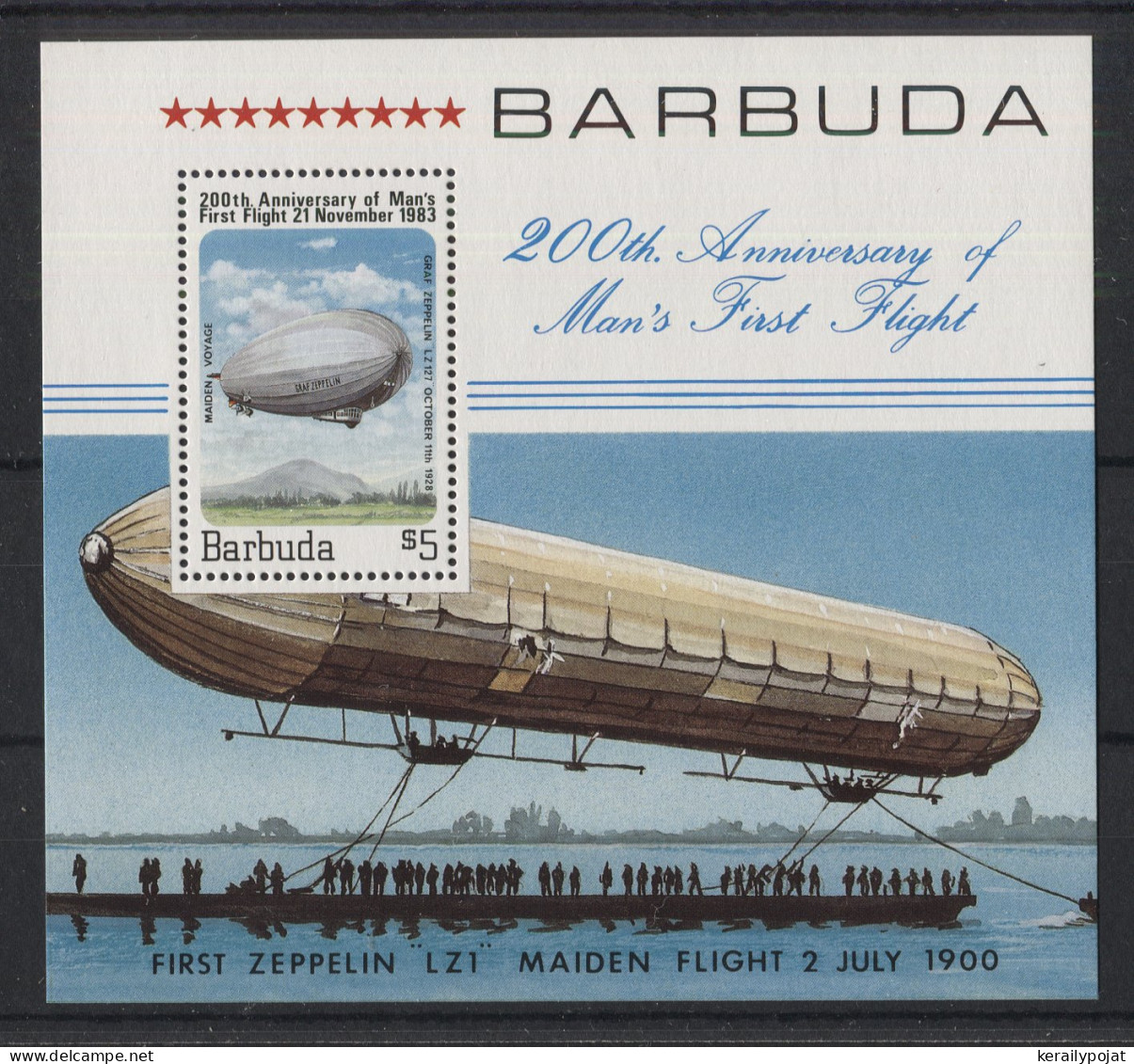 Barbuda - 1983 200 Years Of Aviation Block MNH__(TH-24126) - Antigua And Barbuda (1981-...)