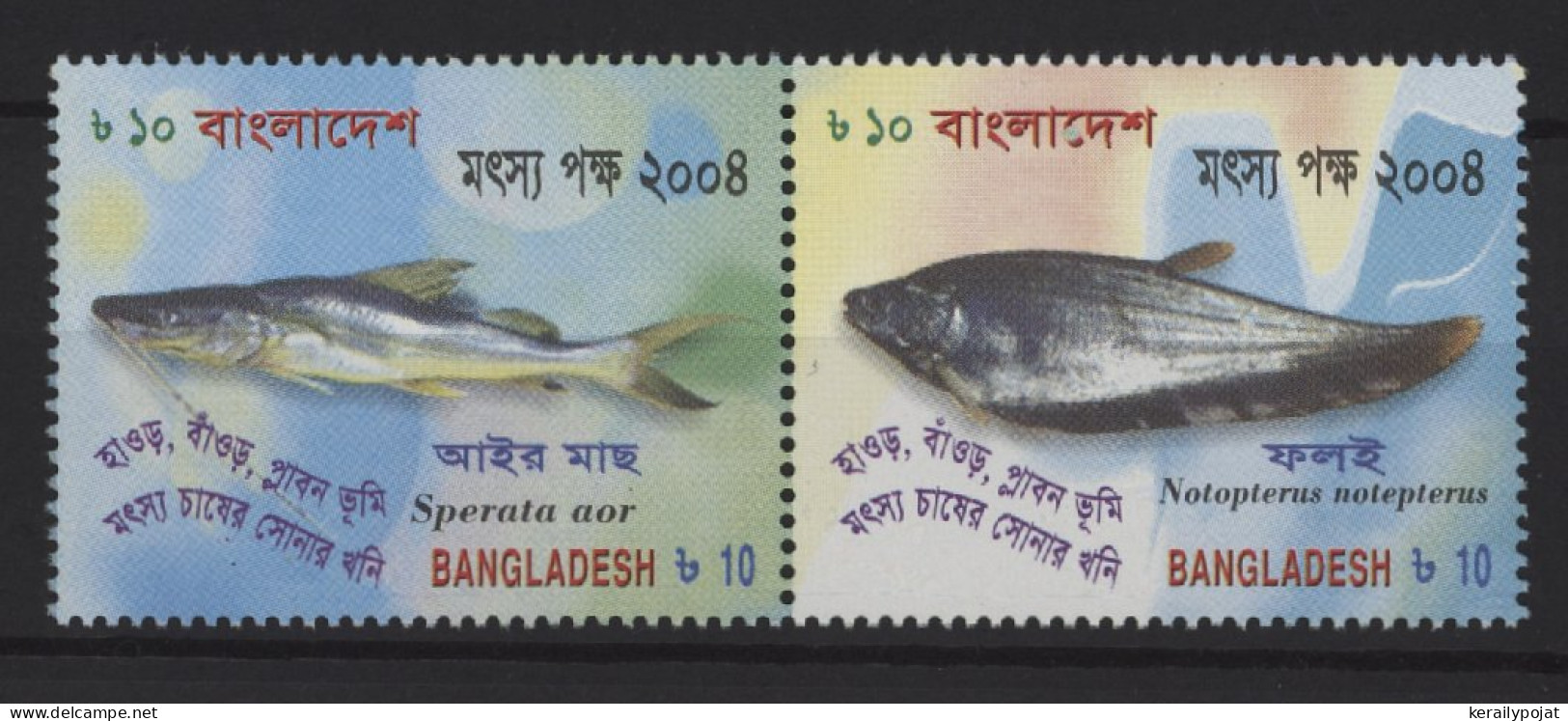 Bangladesh - 2004 Fish Weeks Pair MNH__(TH-25444) - Bangladesch