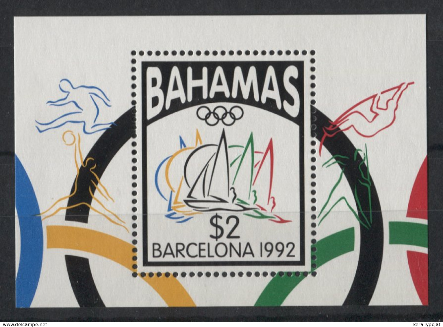 Bahamas - 1992 Summer Olympics Barcelona Block MNH__(TH-23907) - Bahama's (1973-...)