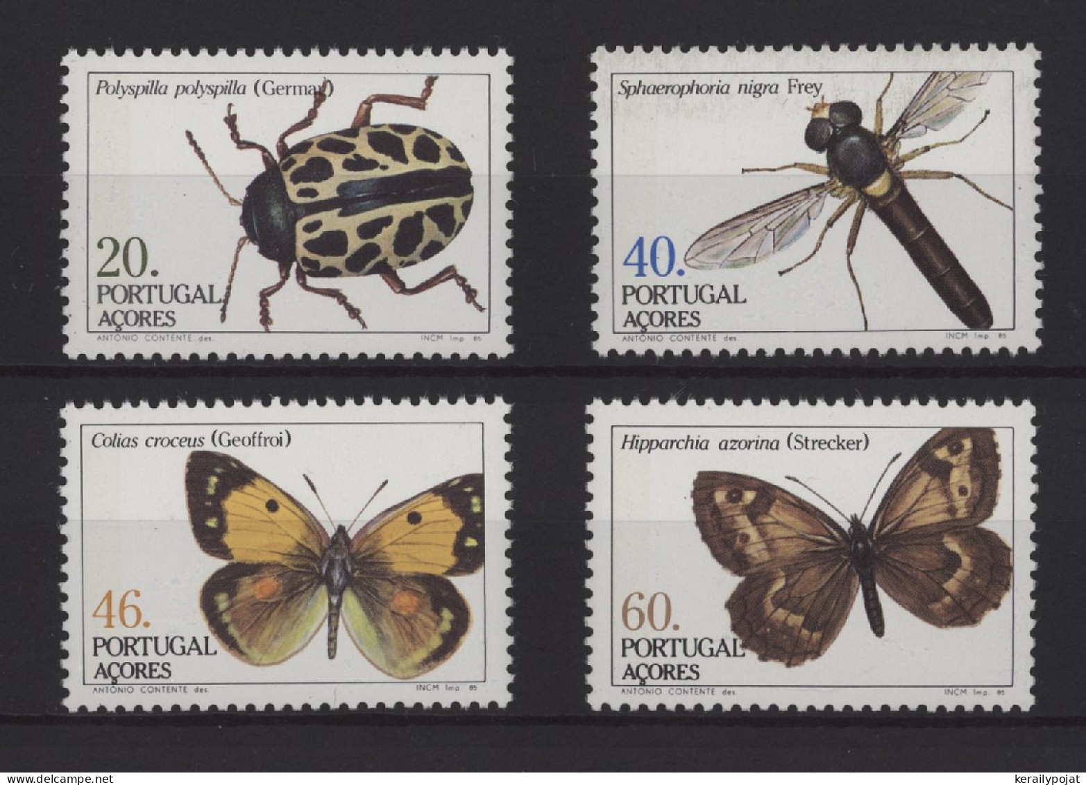 Azores - 1985 Insects MNH__(TH-26949) - Azoren