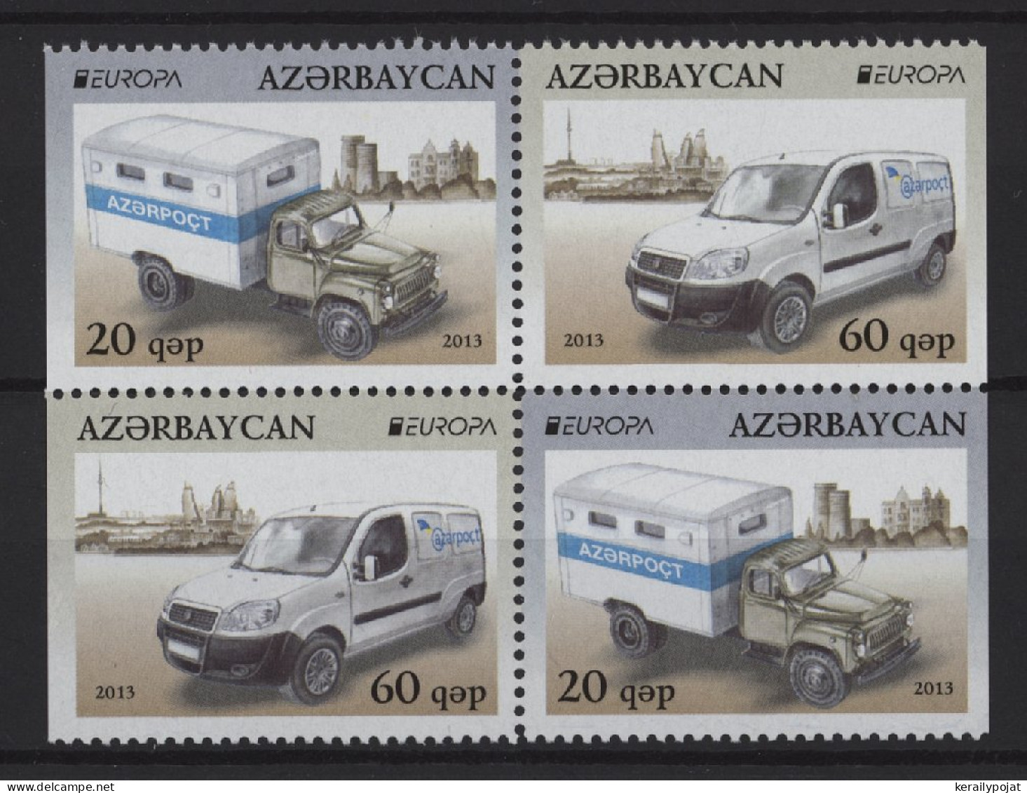 Azerbaïjan - 2013 Europe Postal Vehicles Booklet Stamps MNH__(TH-25476) - Aserbaidschan