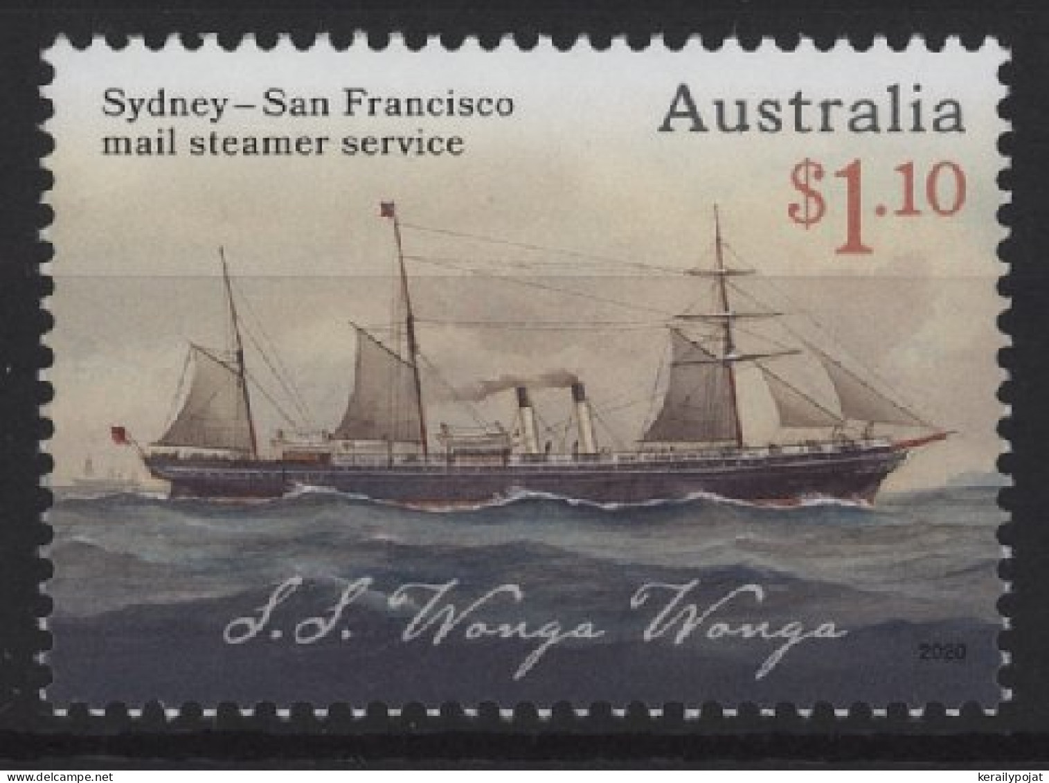 Australia - 2020 Mail Steamer Between Sydney And San Francisco MNH__(TH-26013) - Ungebraucht