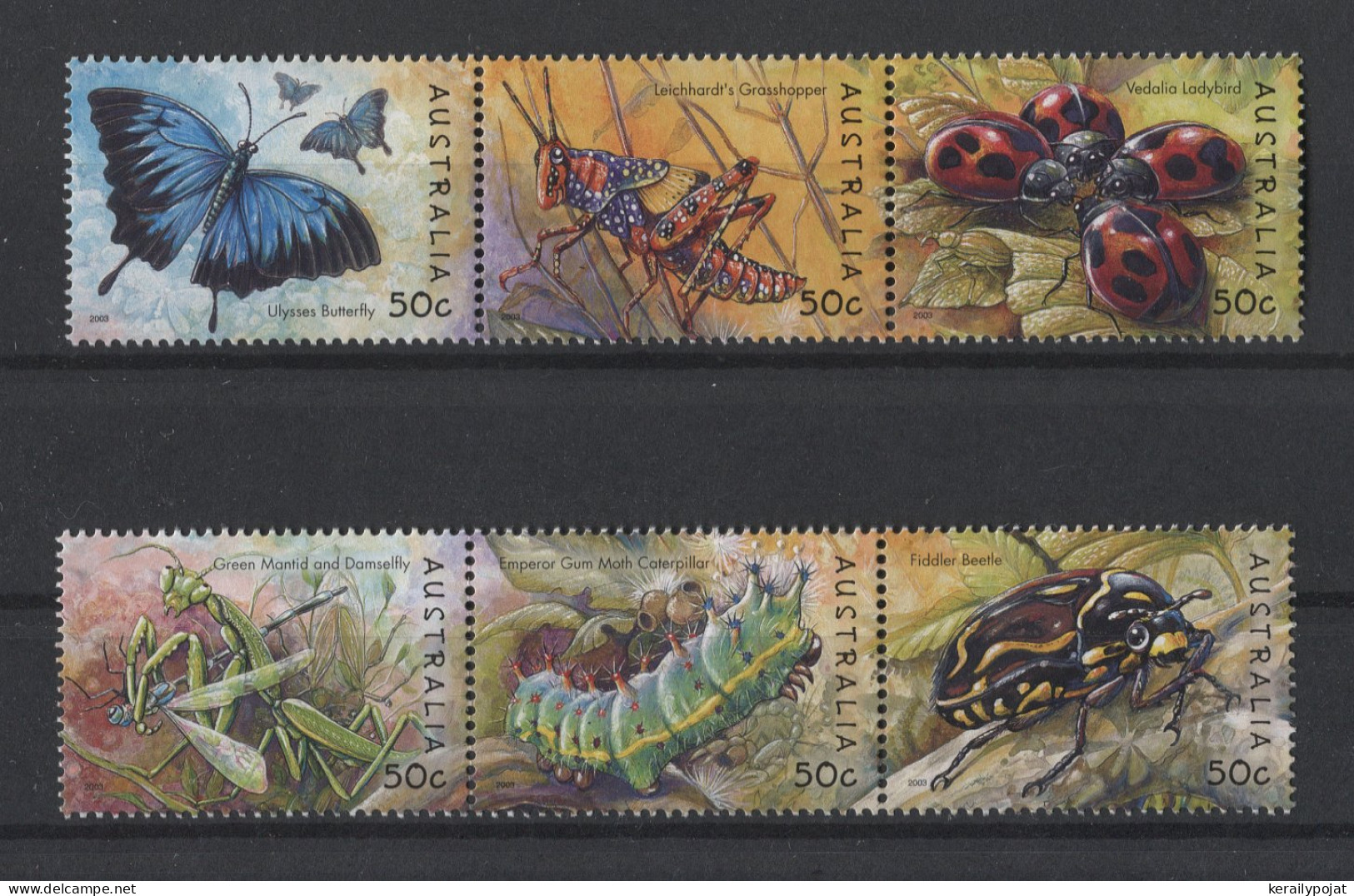 Australia - 2003 Insects Strips MNH__(TH-24771) - Neufs