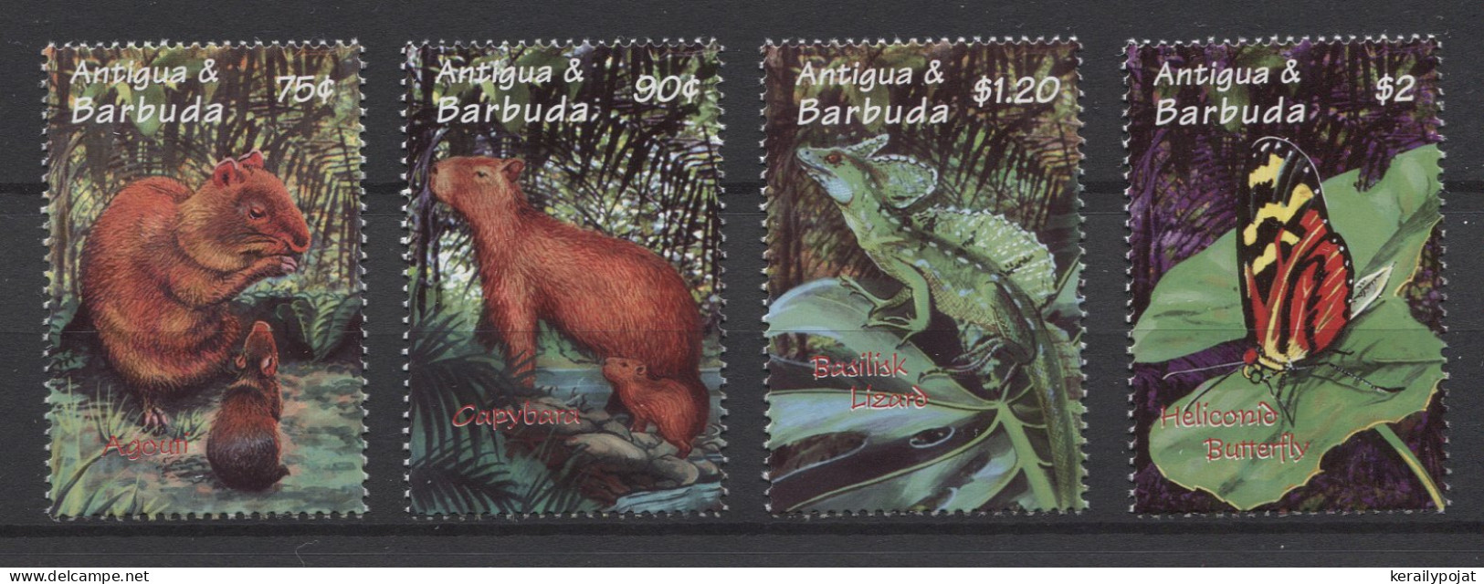 Antigua - 2002 Fauna Of The Rain Forest MNH__(TH-24766) - Antigua And Barbuda (1981-...)