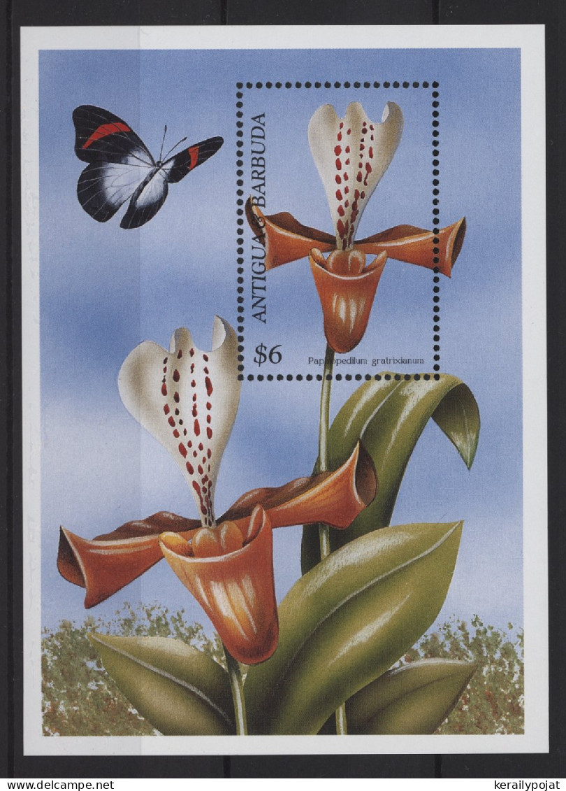 Antigua - 1997 Orchids Block (1) MNH__(TH-26766) - Antigua Y Barbuda (1981-...)