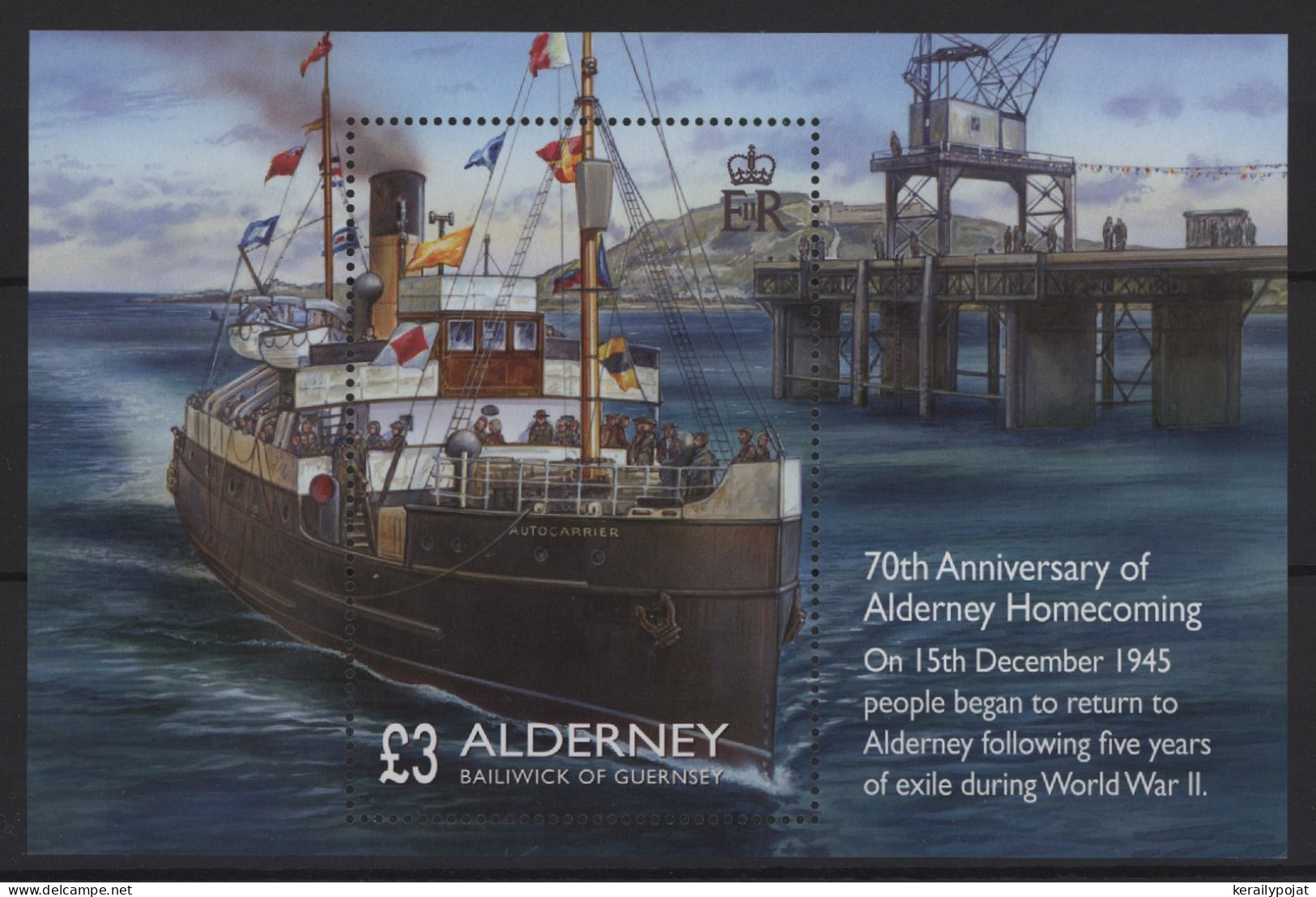 Alderney - 2015 Cargo Ship Autocarrier Block MNH__(TH-26015) - Alderney