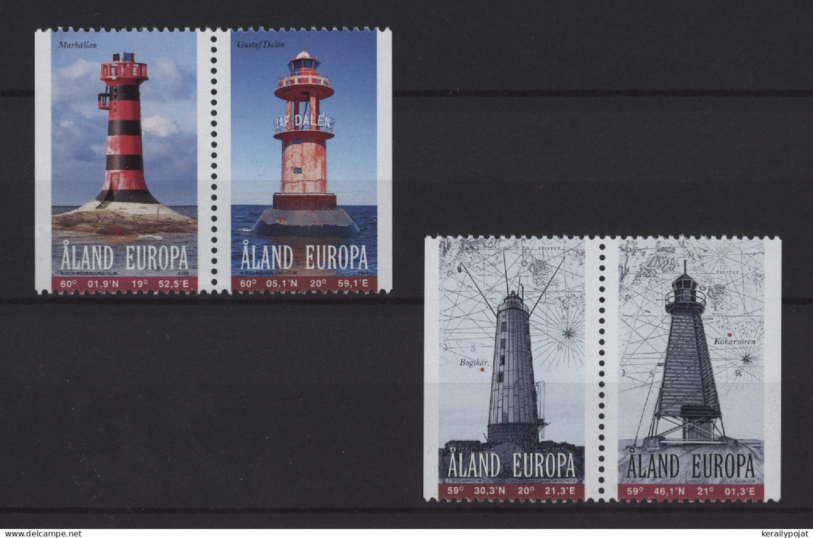 Aland - 2008 Lighthouses Pairs MNH__(TH-26072) - Aland