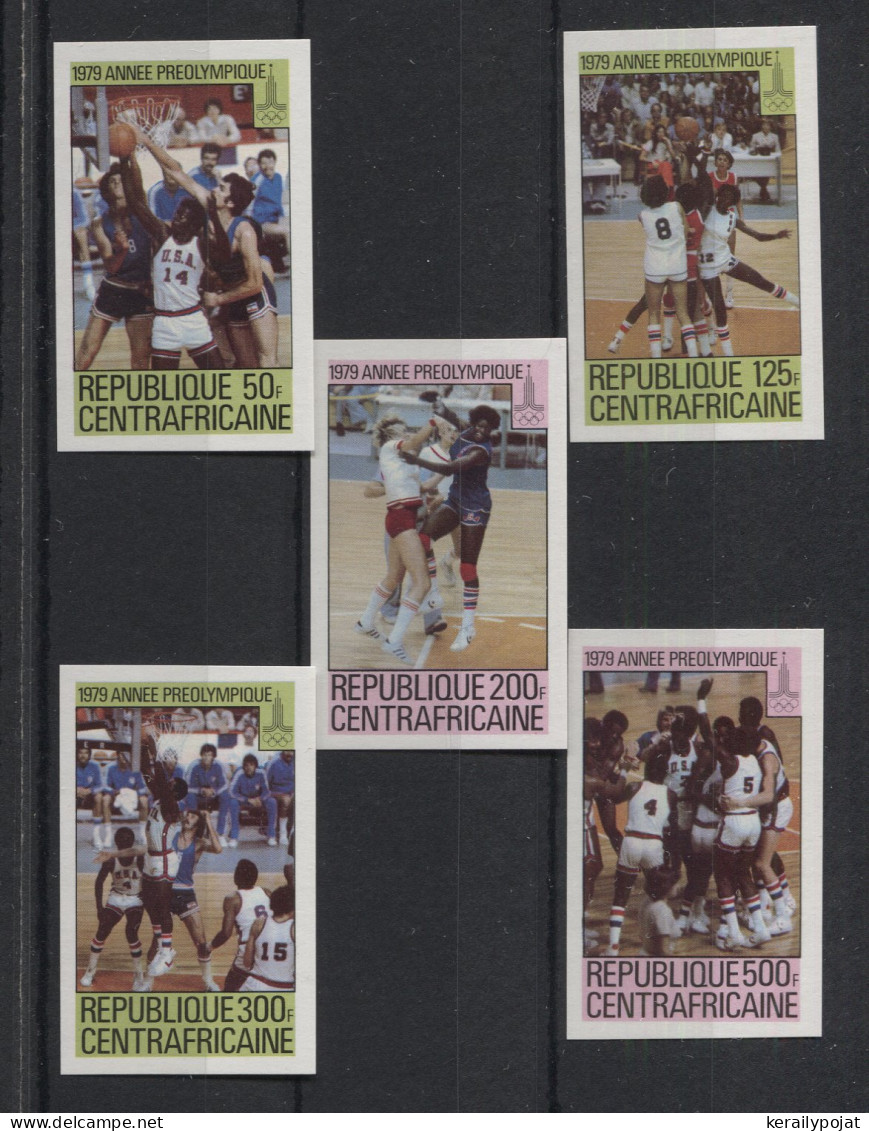 Central African Republic - 1979 Moscow Basketball IMPERFORATE MNH__(TH-23719) - Zentralafrik. Republik