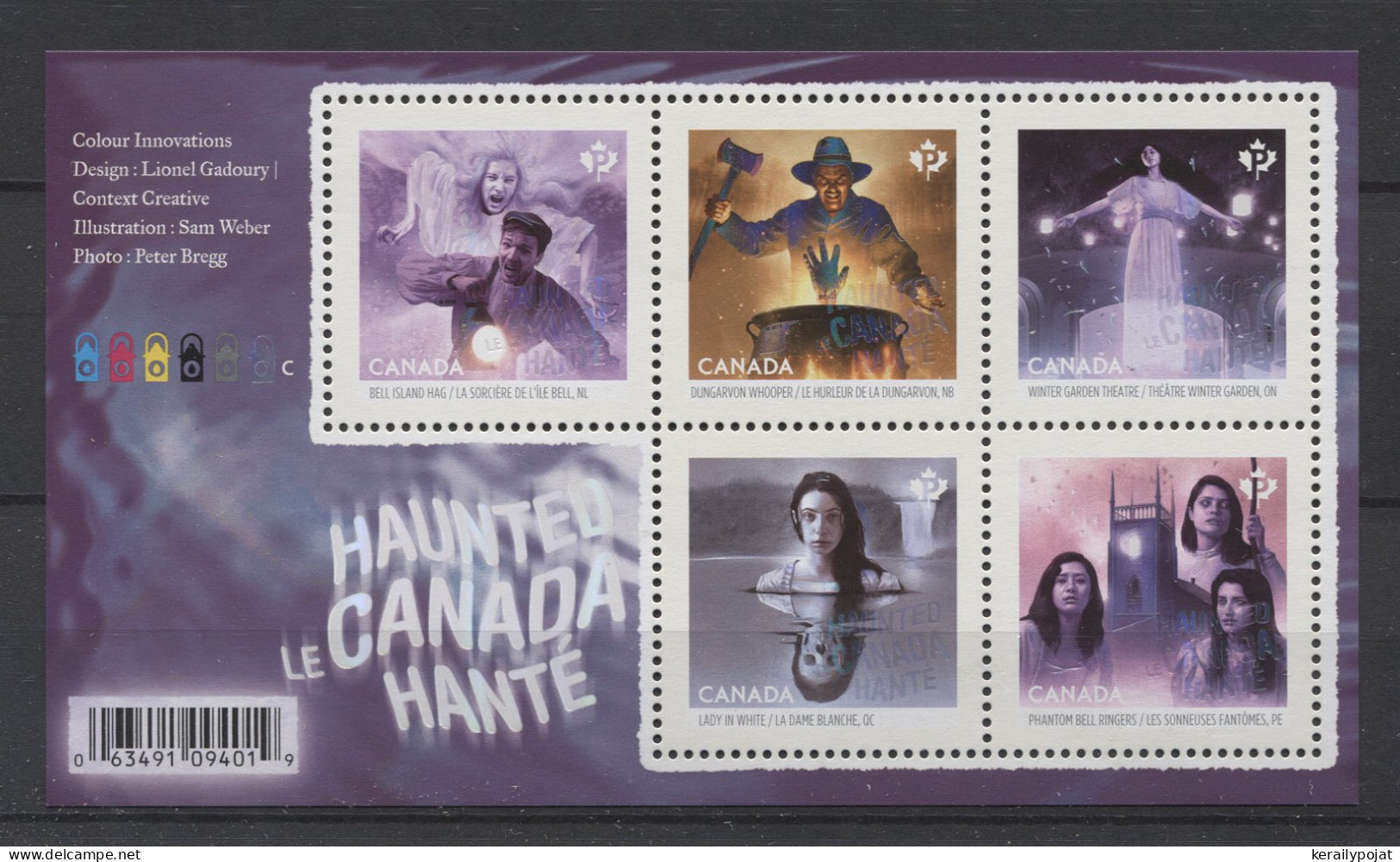 Canada - 2016 Ghosts Block MNH__(TH-24619) - Blocks & Sheetlets