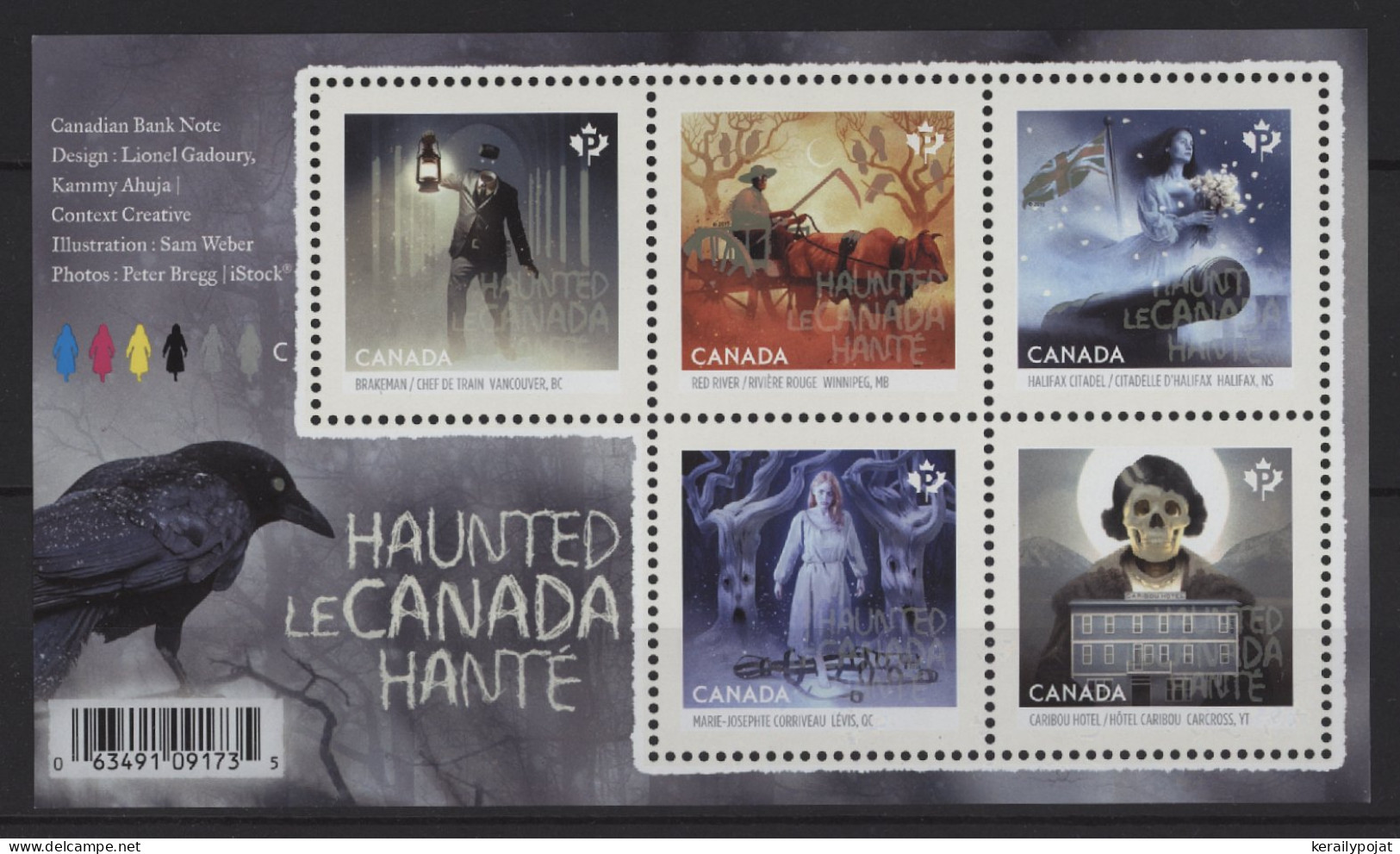 Canada - 2015 Ghosts Block MNH__(TH-24603) - Hojas Bloque