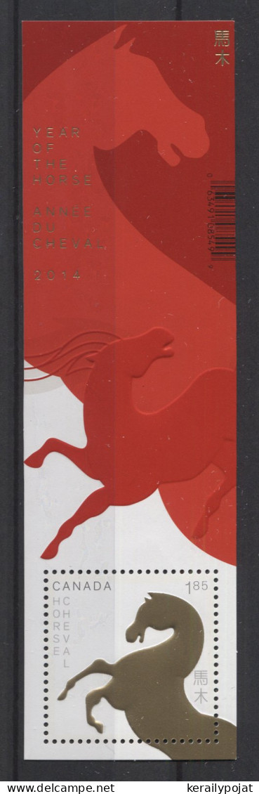 Canada - 2014 Year Of The Horse Block (1) MNH__(TH-24675) - Blocks & Kleinbögen