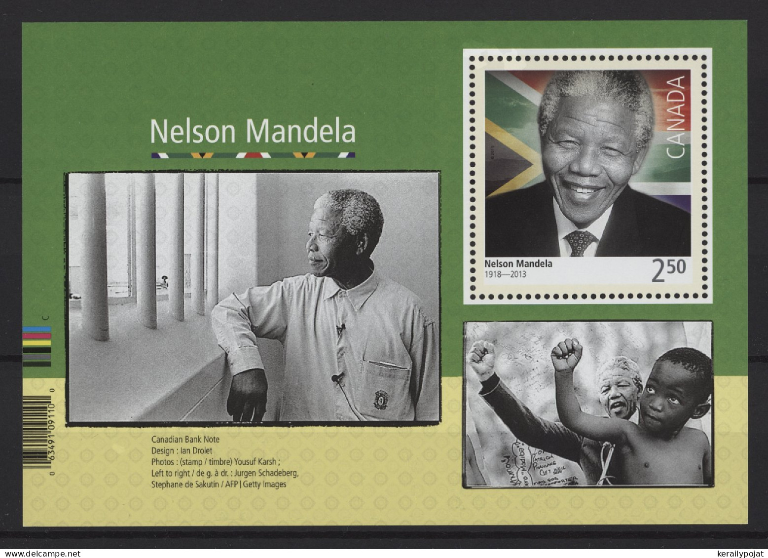 Canada - 2015 Nelson Mandela Block MNH__(TH-24588) - Blocks & Sheetlets