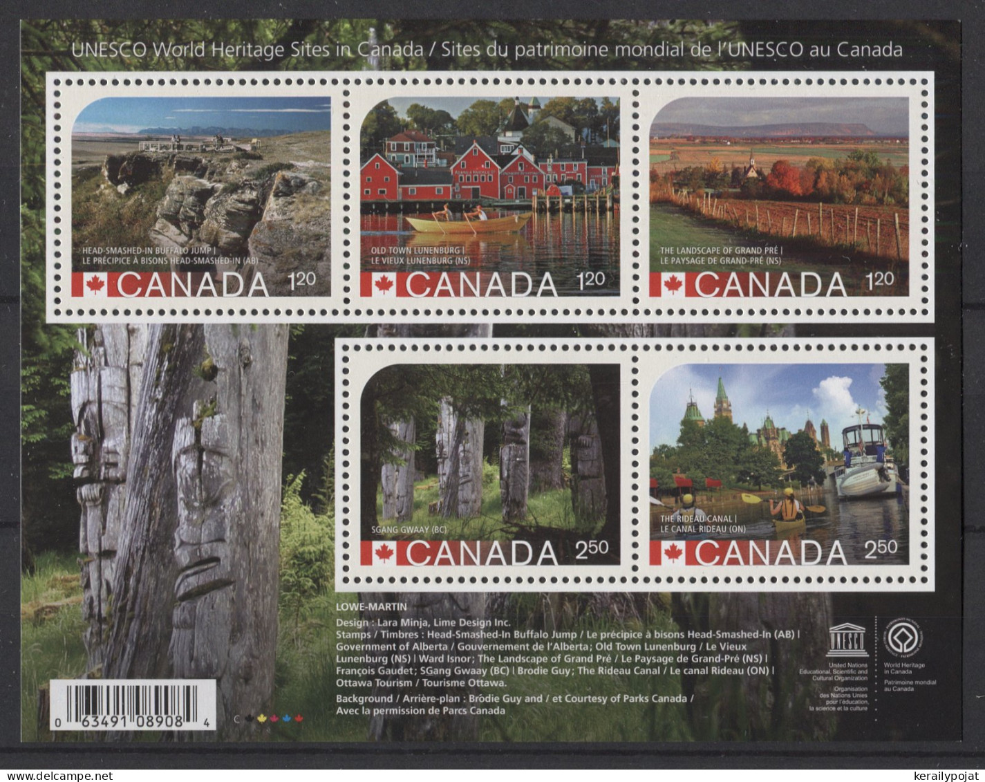 Canada - 2014 Unesco World Heritage (II) Block MNH__(TH-24690) - Blocchi & Foglietti