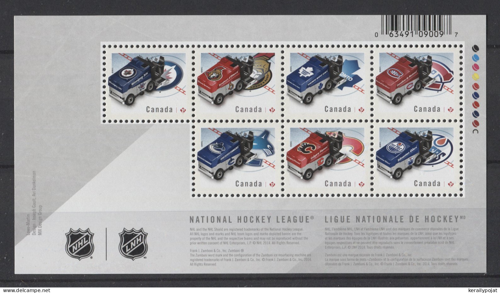 Canada - 2014 Ice Resurfacing Machines Block MNH__(TH-24699) - Blokken & Velletjes