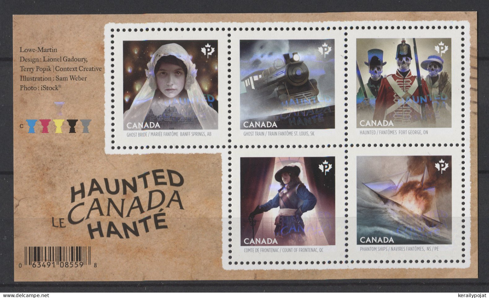 Canada - 2014 Ghosts Block MNH__(TH-24697) - Hojas Bloque