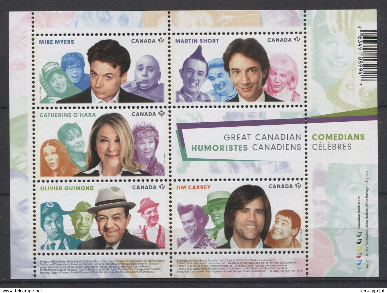 Canada - 2014 Comedian Block MNH__(TH-24692) - Blocks & Sheetlets