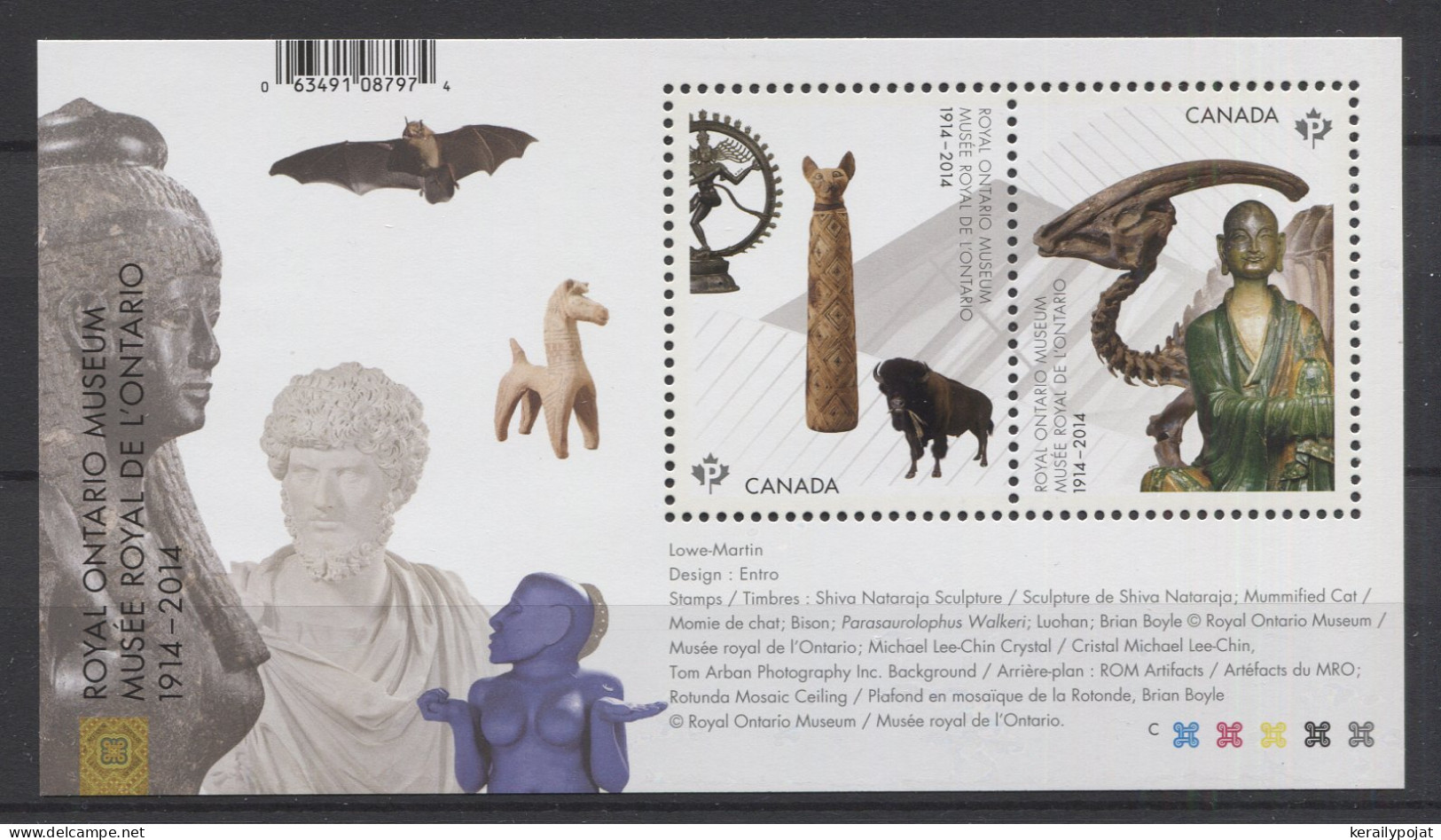 Canada - 2014 100 Years Ontario Museum Block MNH__(TH-24683) - Blokken & Velletjes