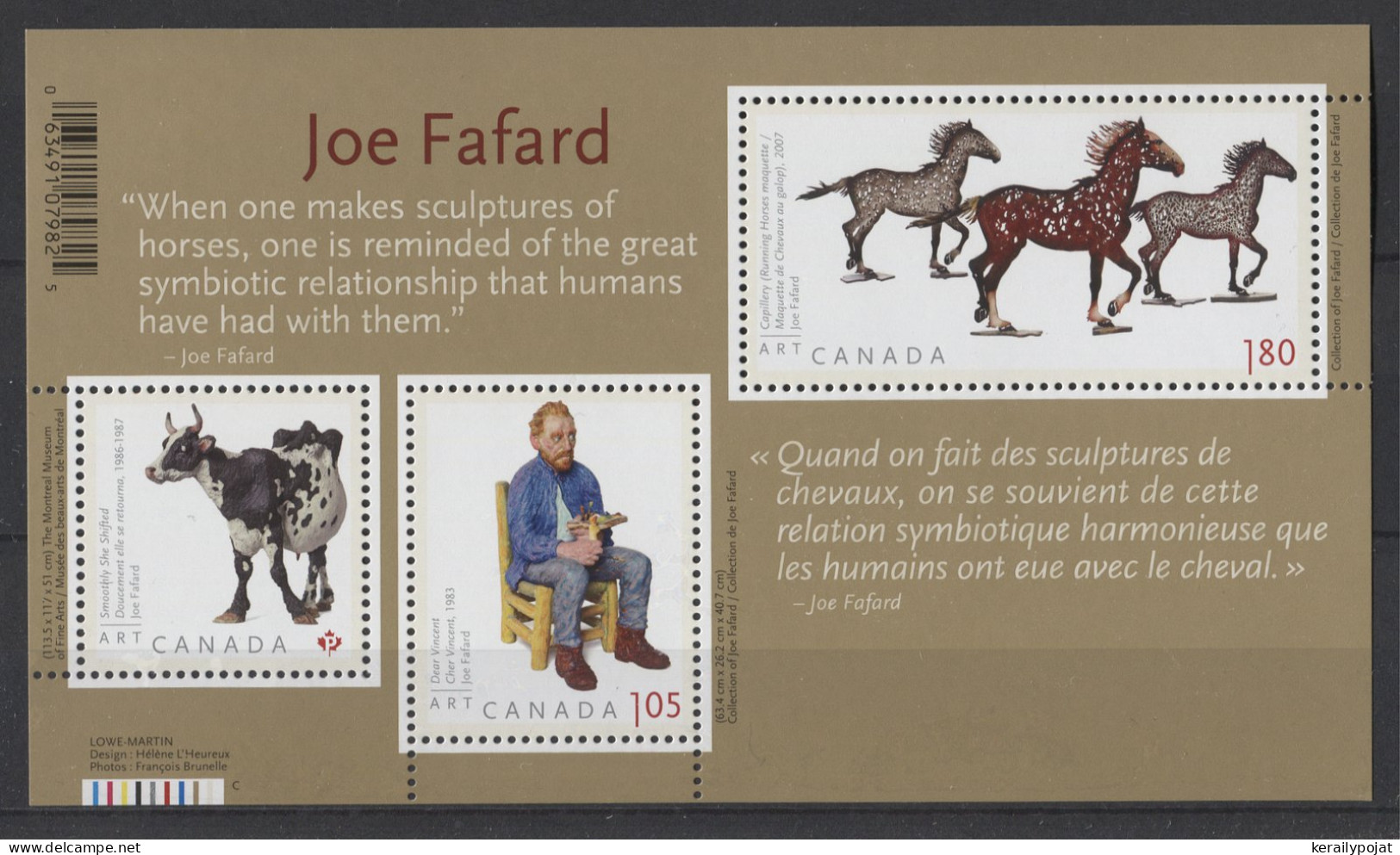 Canada - 2012 Contemporary Sculpture Block MNH__(TH-24639) - Blocs-feuillets