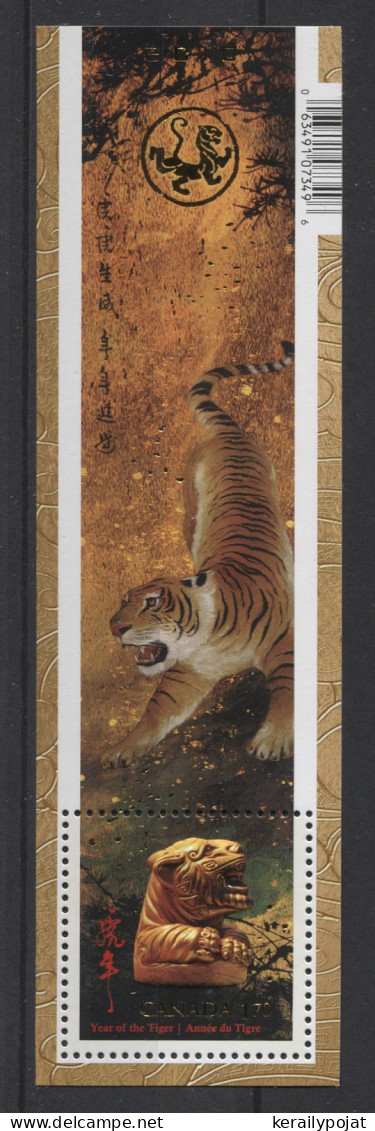Canada - 2010 Year Of The Tiger Block MNH__(TH-24731) - Hojas Bloque