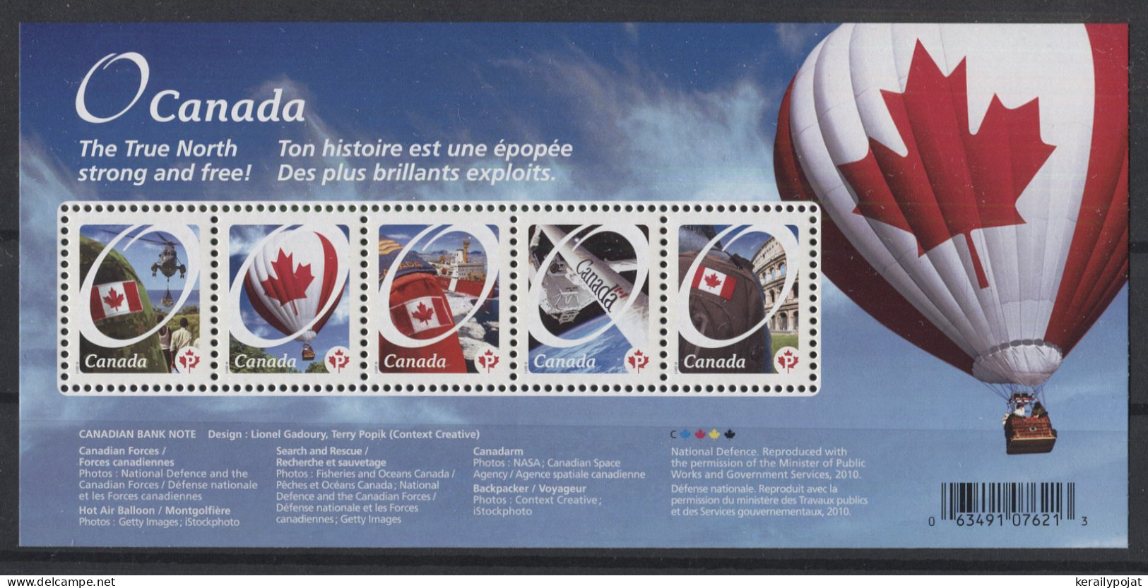 Canada - 2011 National Flag Block MNH__(TH-24848) - Blokken & Velletjes