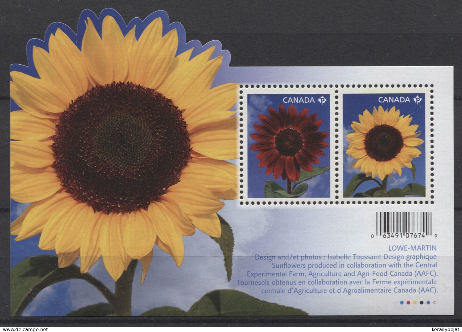 Canada - 2011 Sunflowers Block MNH__(TH-24852) - Blocks & Sheetlets