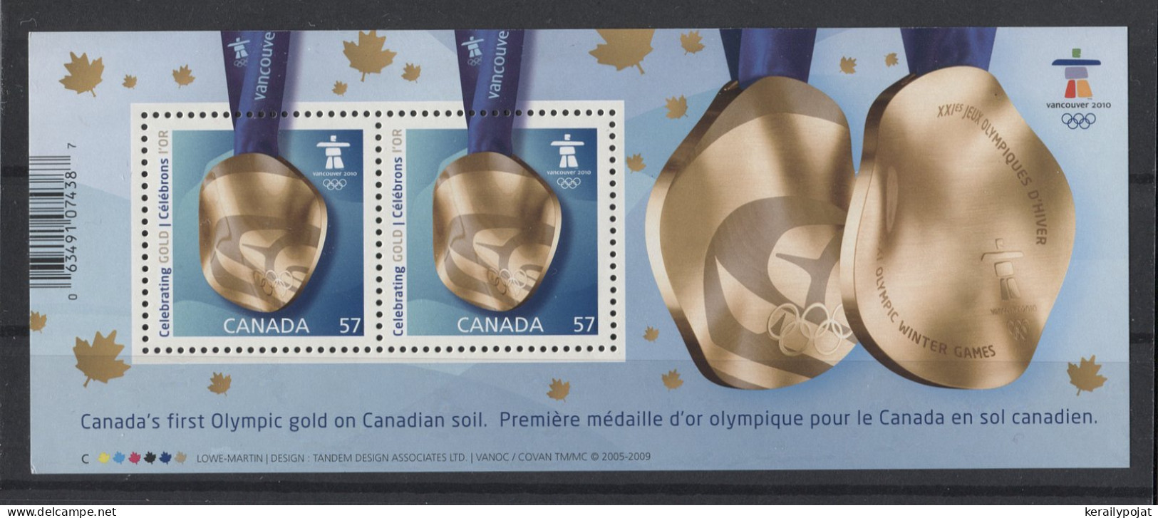 Canada - 2010 Canadian Gold Medal Winner Block MNH__(TH-24737) - Blocks & Kleinbögen