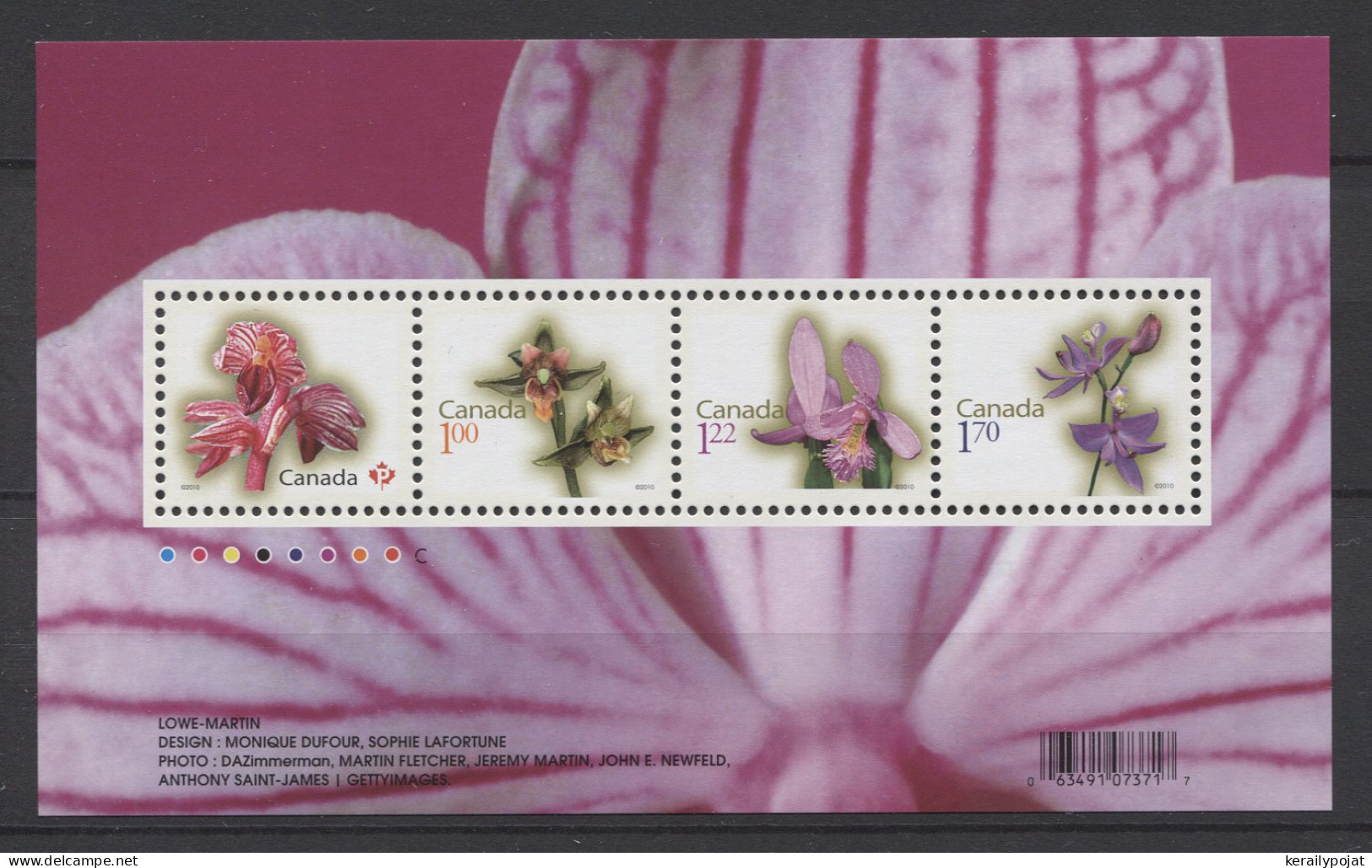 Canada - 2010 Orchids Block MNH__(TH-24734) - Blocs-feuillets