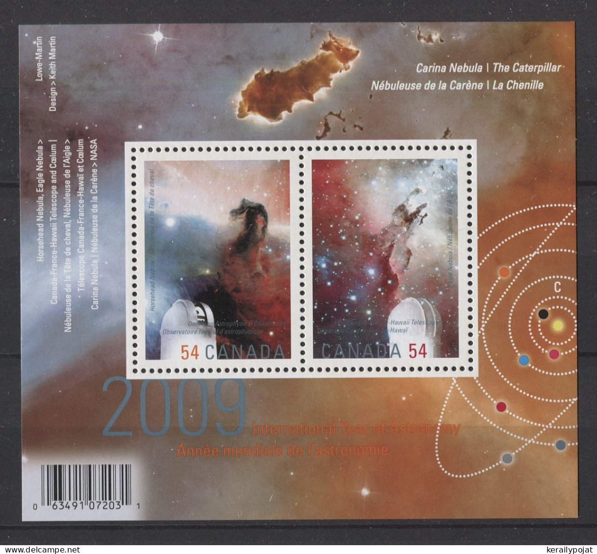 Canada - 2009 International Year Of Astronomy Block (1) MNH__(TH-24721) - Hojas Bloque