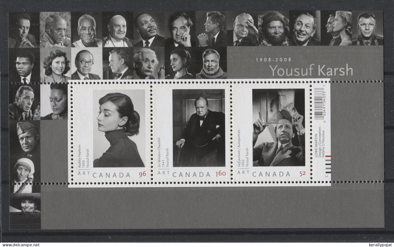 Canada - 2008 Yousuf Karsh Block MNH__(TH-24711) - Hojas Bloque