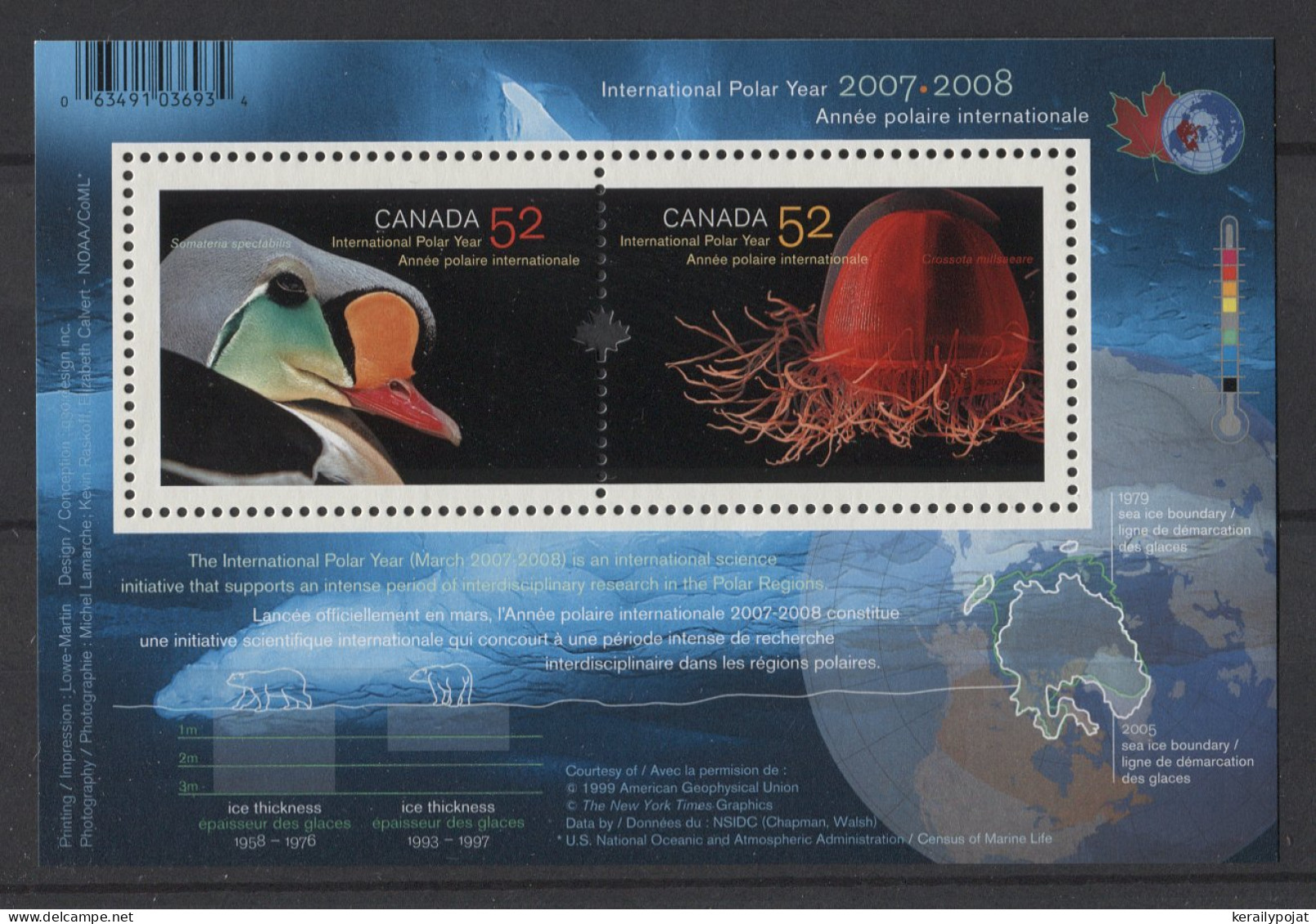 Canada - 2007 International Polar Year Block MNH__(TH-24703) - Hojas Bloque