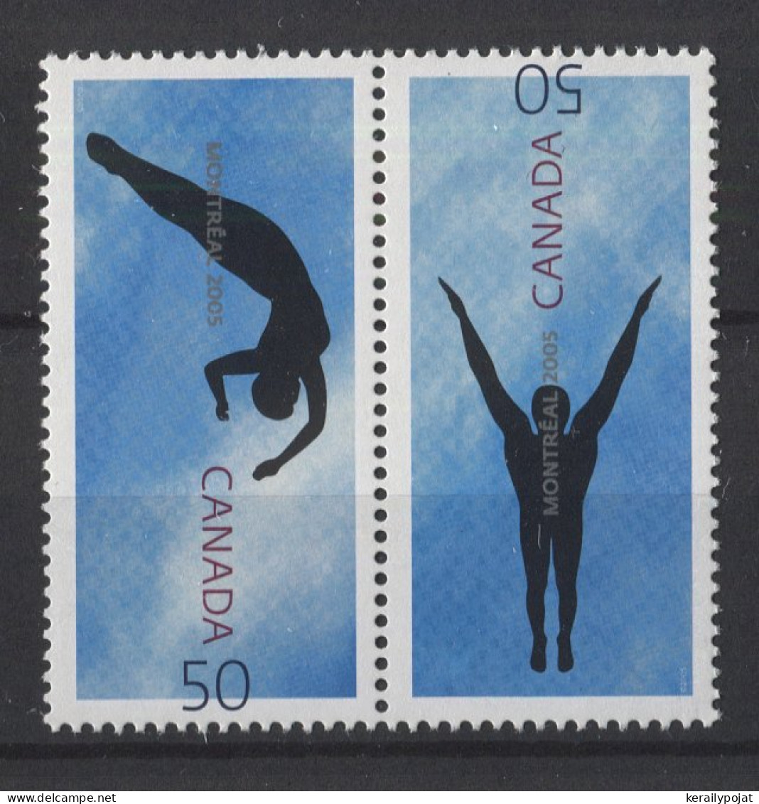 Canada - 2005 Swimming World Championships Pair MNH__(TH-24873) - Nuevos