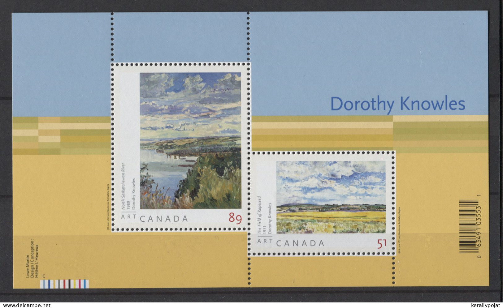 Canada - 2006 Paintings Block MNH__(TH-24881) - Blokken & Velletjes