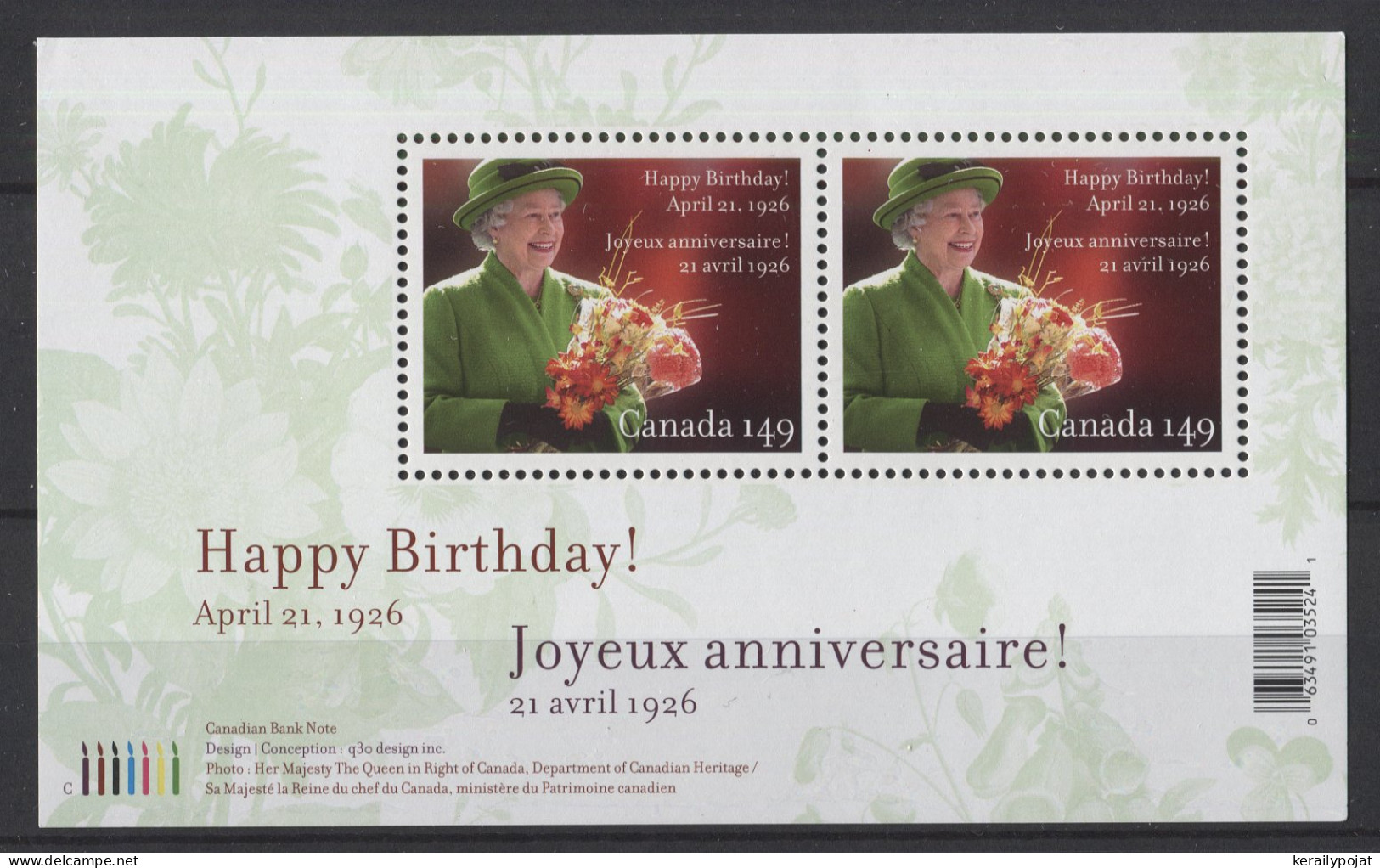 Canada - 2006 Queen Elizabeth II Block MNH__(TH-24880) - Blocks & Sheetlets