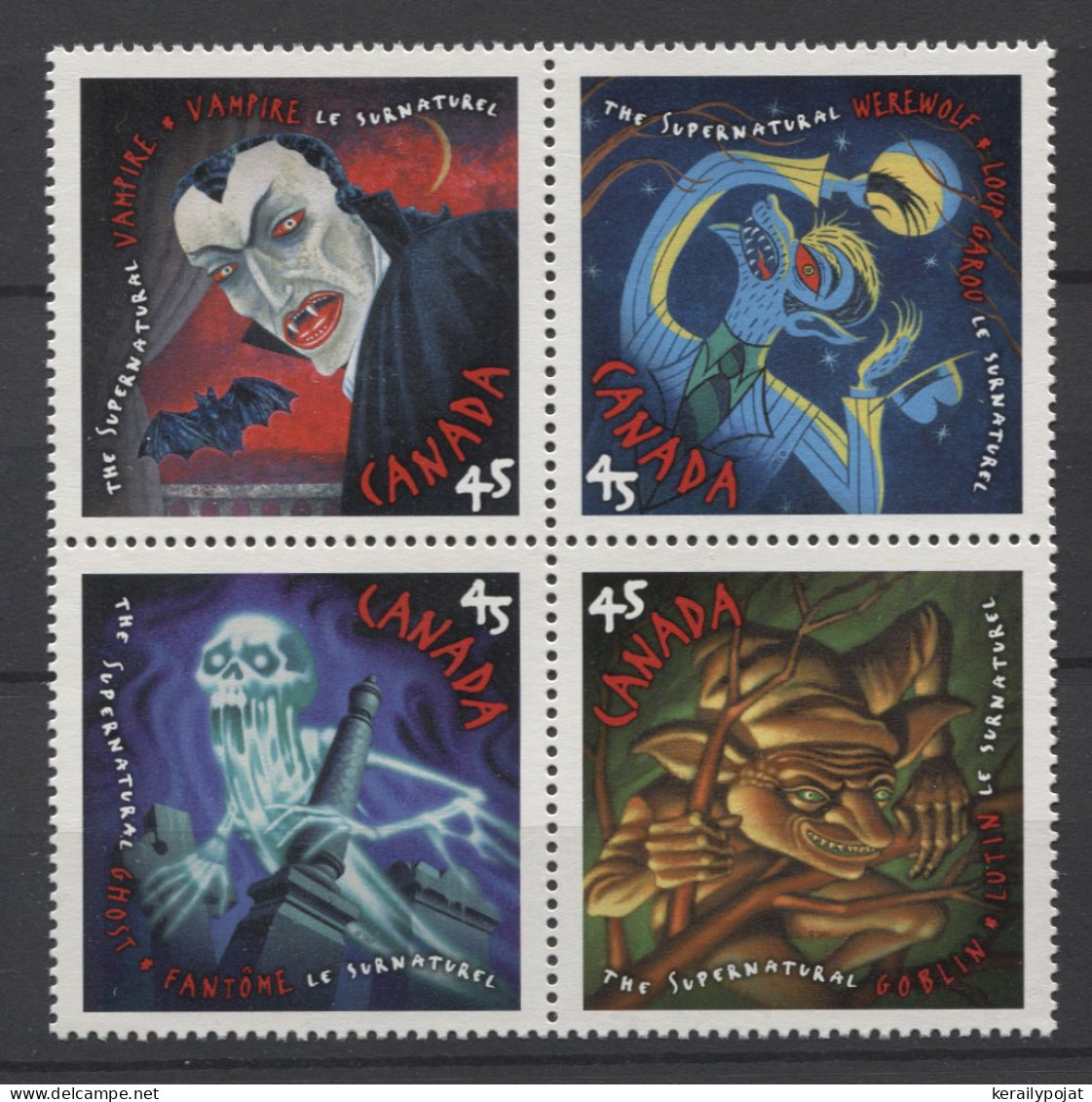 Canada - 1997 Creepy Figures Block Of Four MNH__(TH-24898) - Blocks & Sheetlets